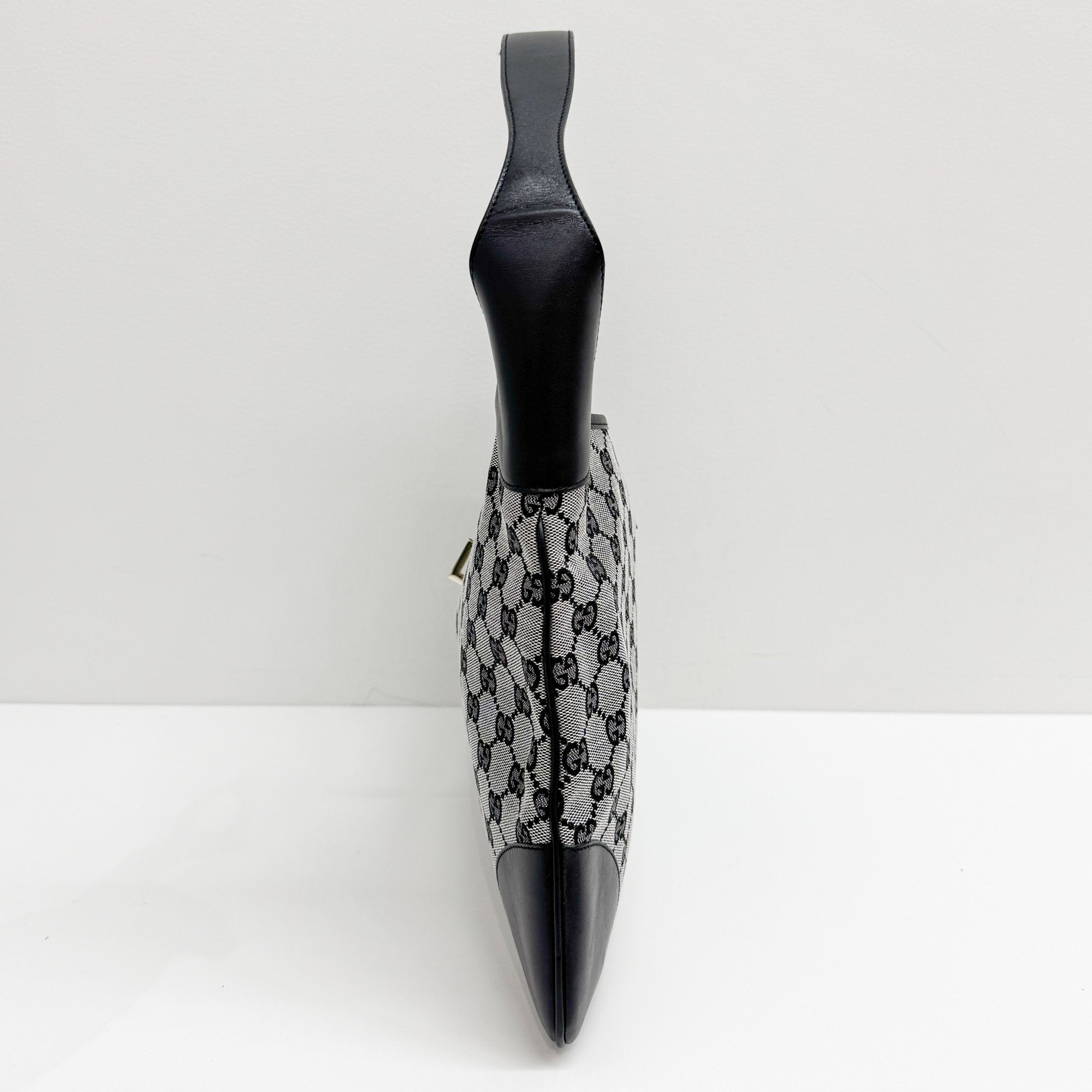 Jackie Grey GG Canvas Shoulder Bag