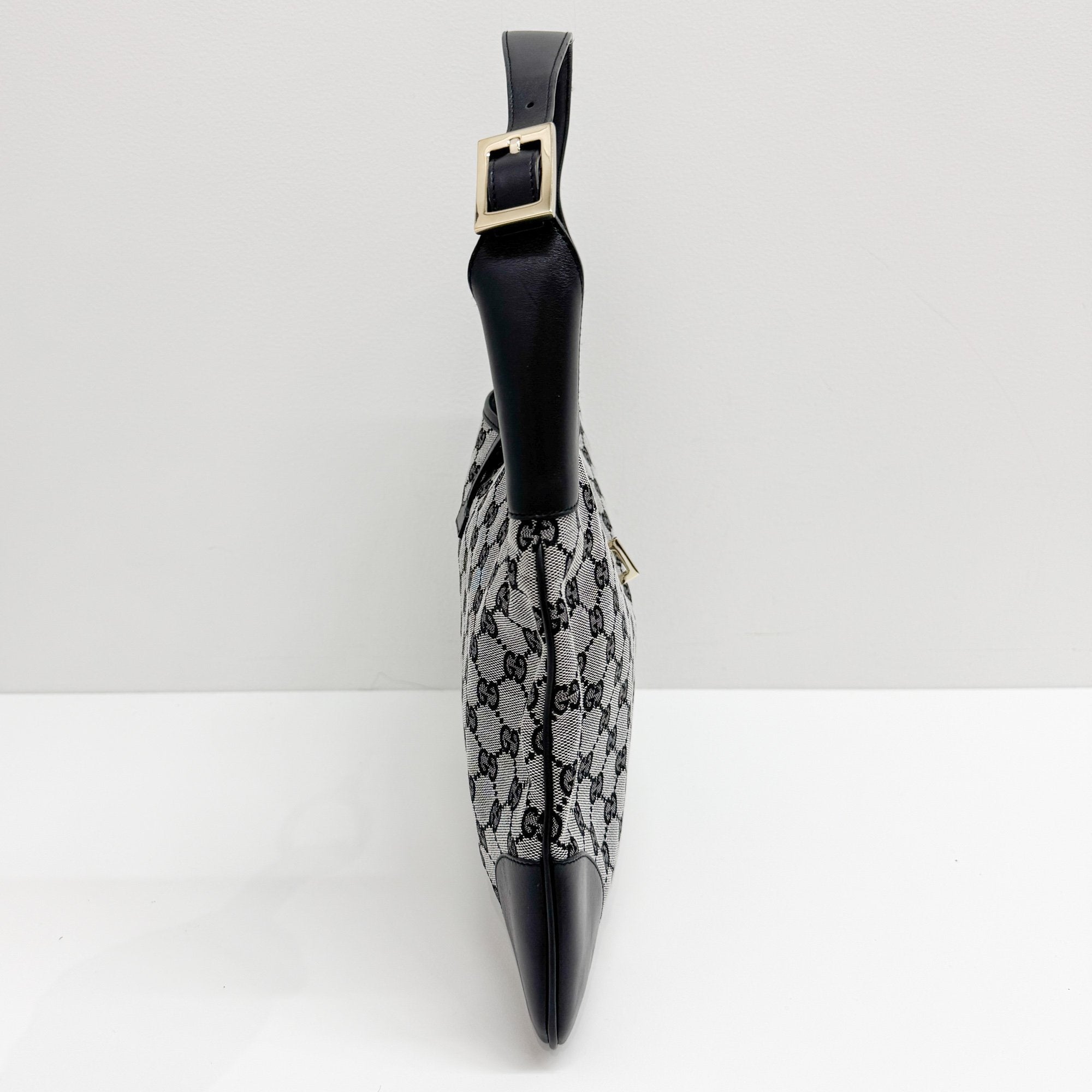 Jackie Grey GG Canvas Shoulder Bag