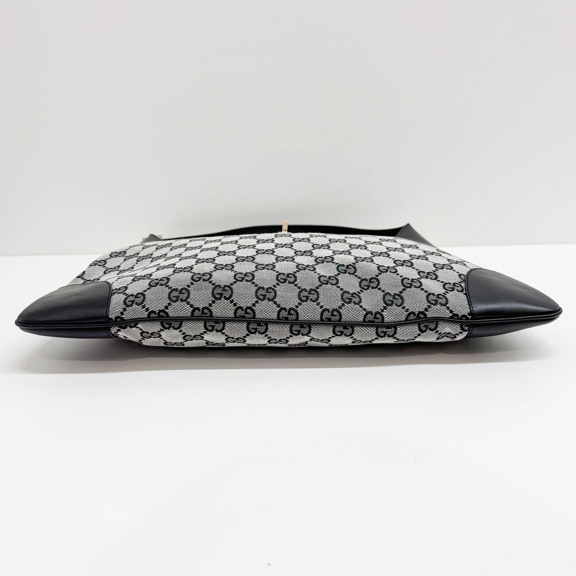 Jackie Grey GG Canvas Shoulder Bag