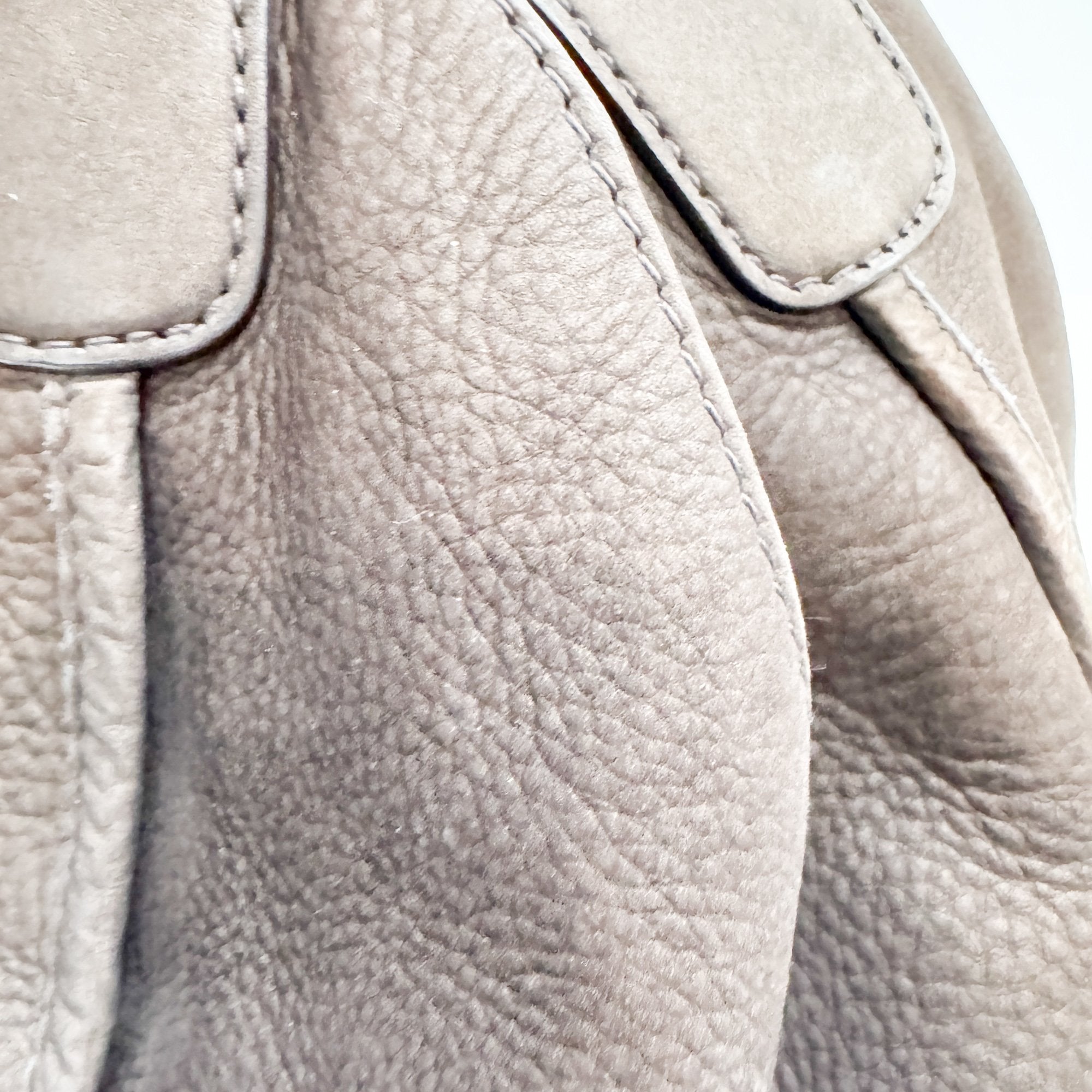 Stirrup Dark Brown Nubuck Leather Shoulder Bag