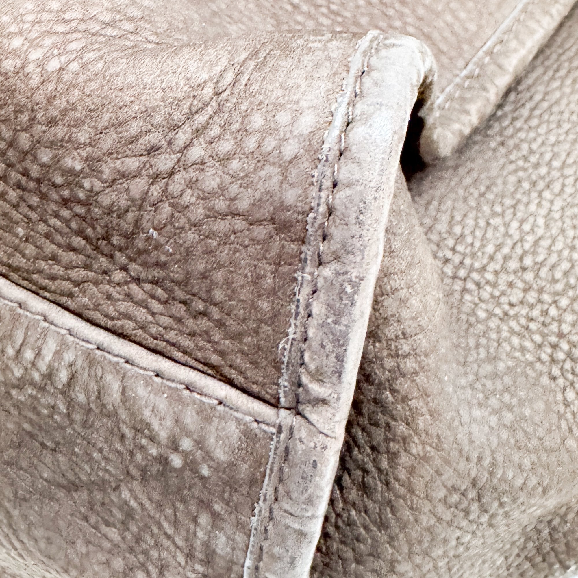 Stirrup Dark Brown Nubuck Leather Shoulder Bag