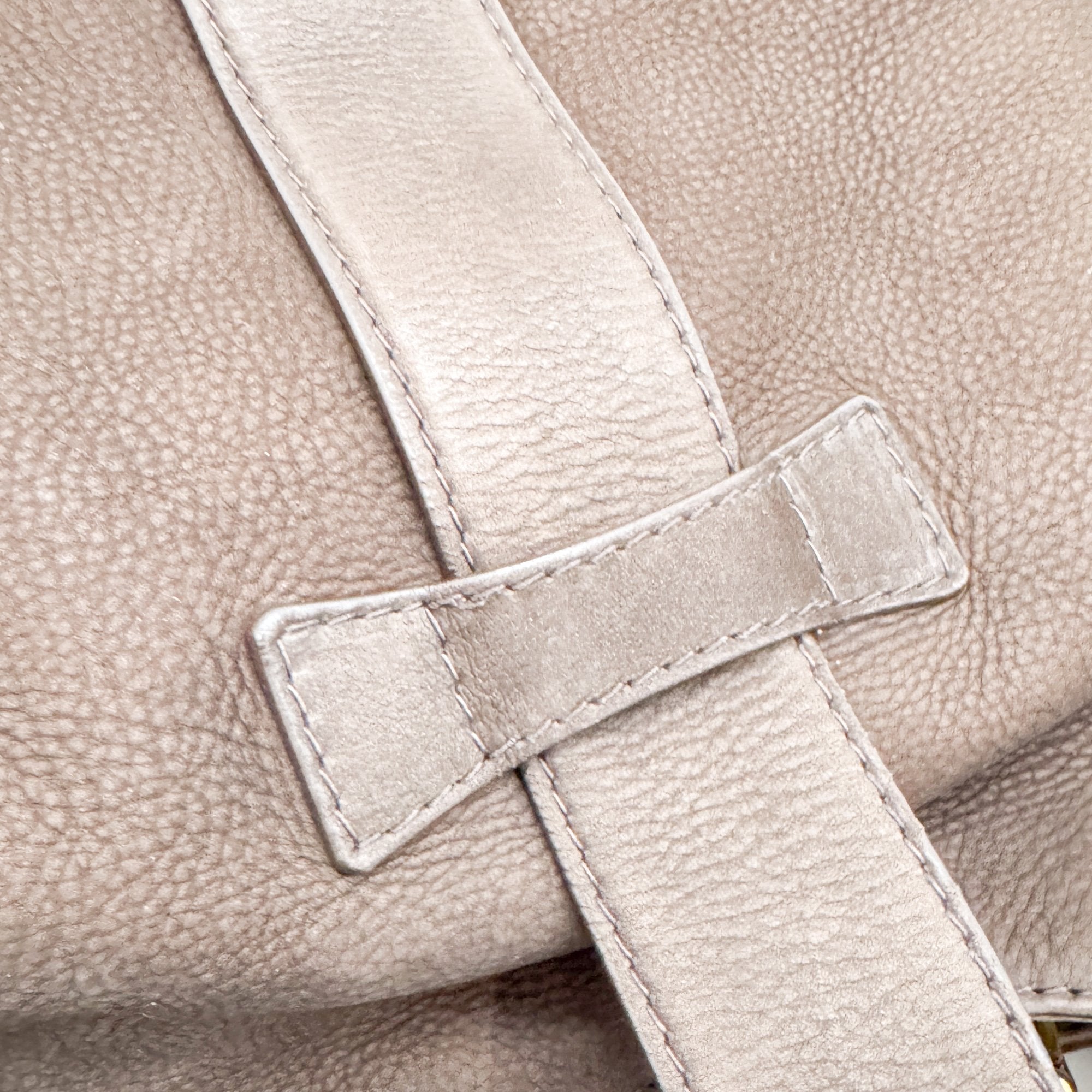 Stirrup Dark Brown Nubuck Leather Shoulder Bag