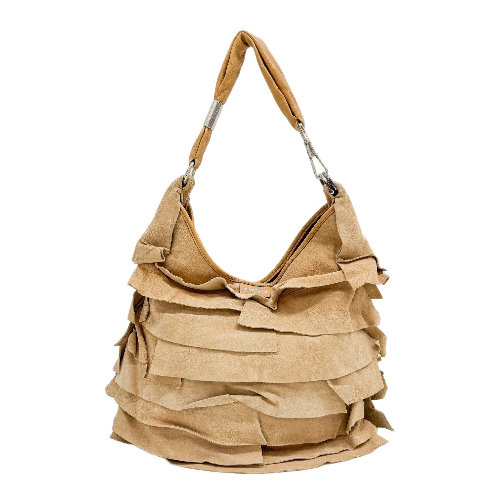 Saint-Tropez Brown Suede Shoulder Bag
