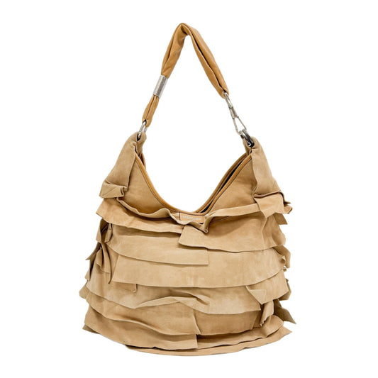 Saint-Tropez Brown Suede Shoulder Bag