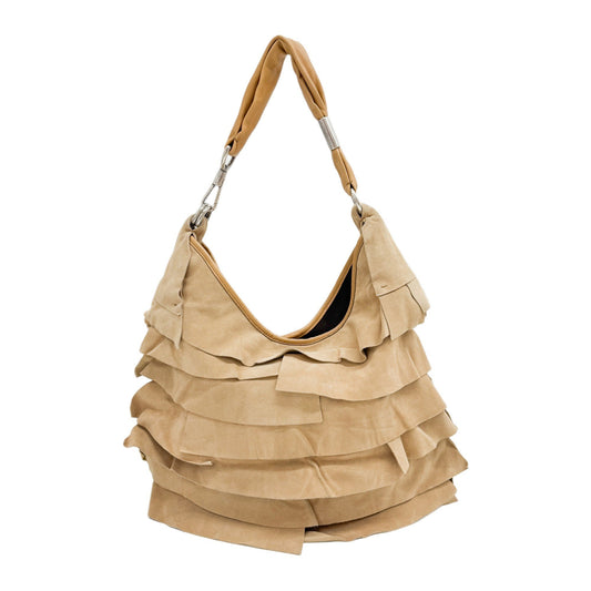 Saint-Tropez Brown Suede Shoulder Bag