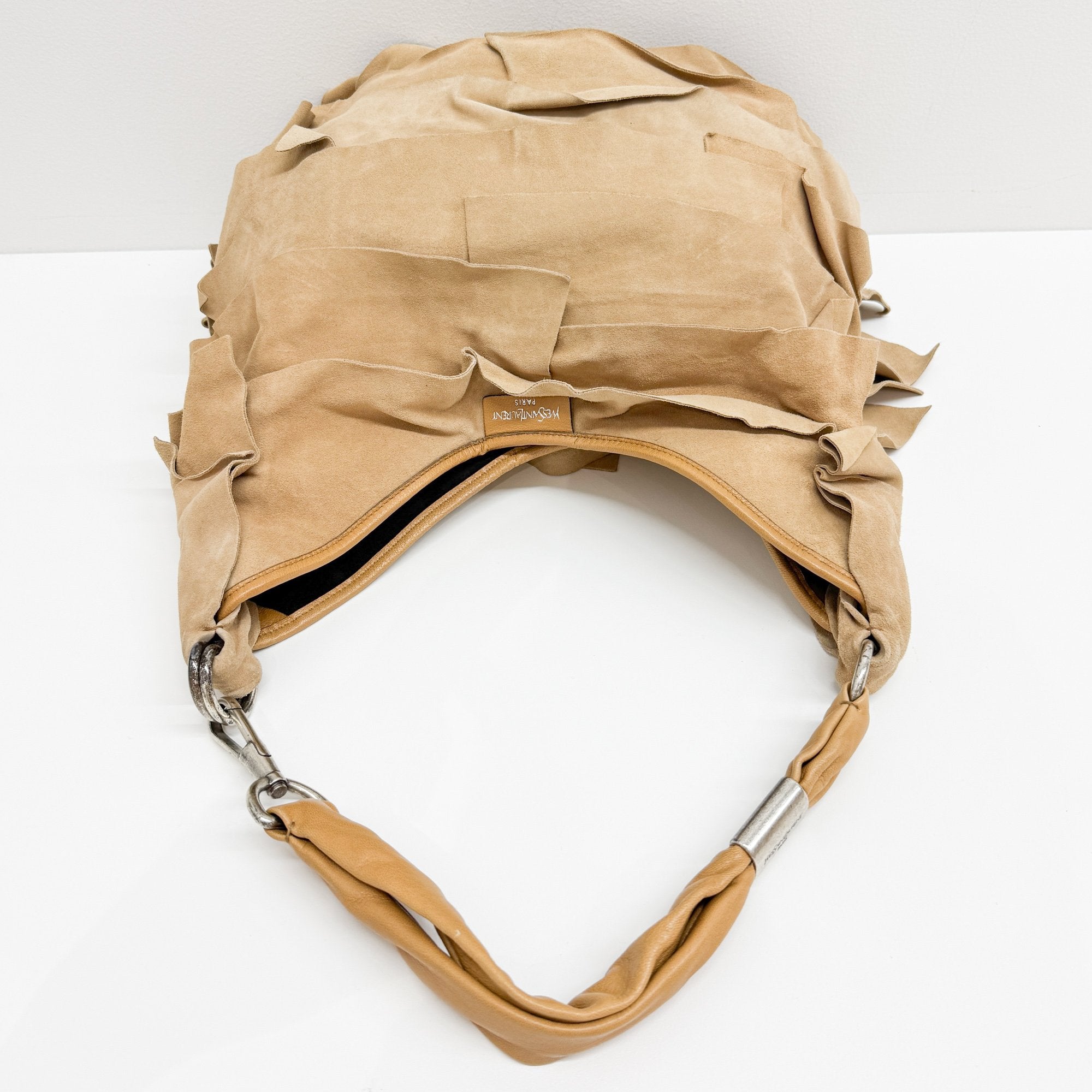 Saint-Tropez Brown Suede Shoulder Bag