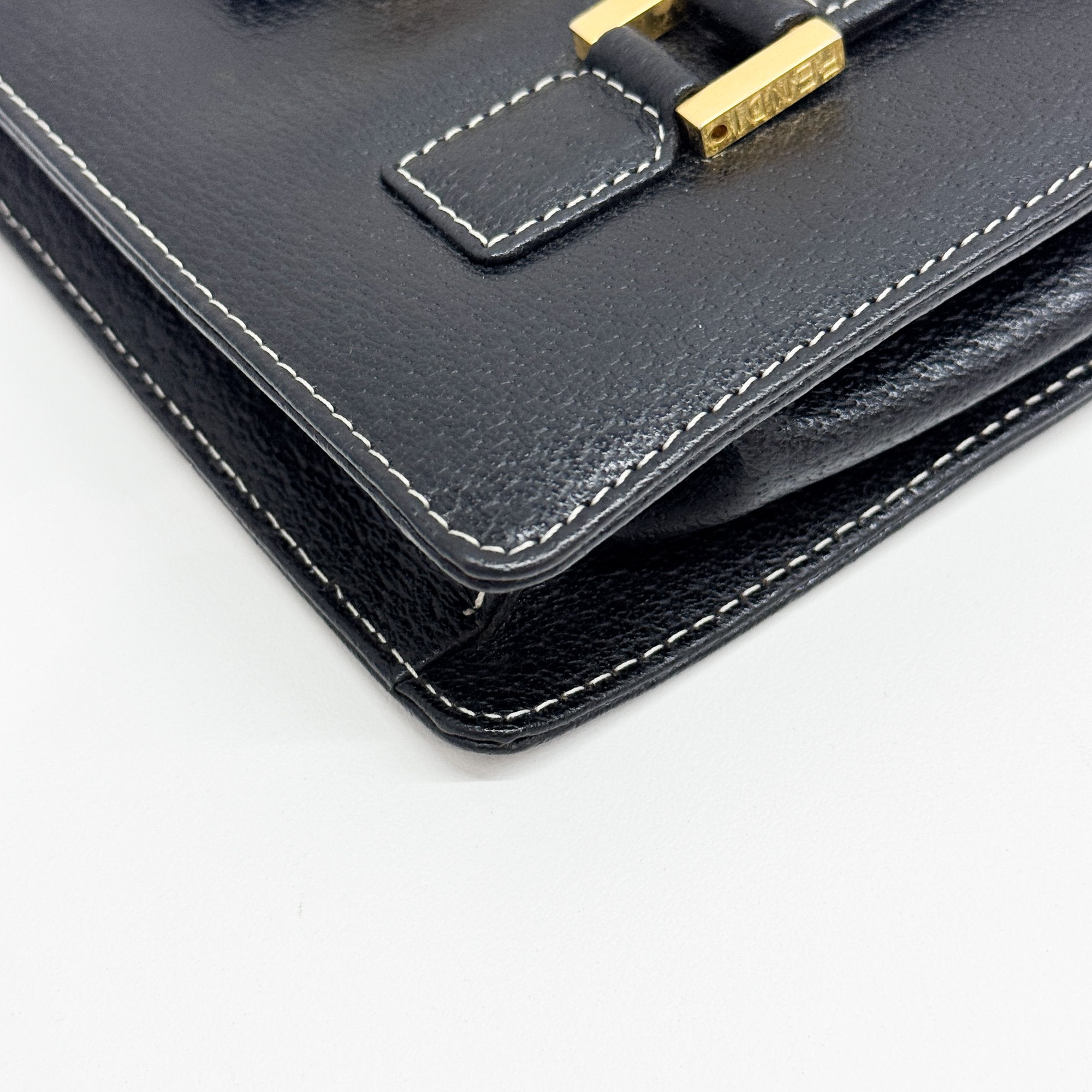 Black Leather Hand bag