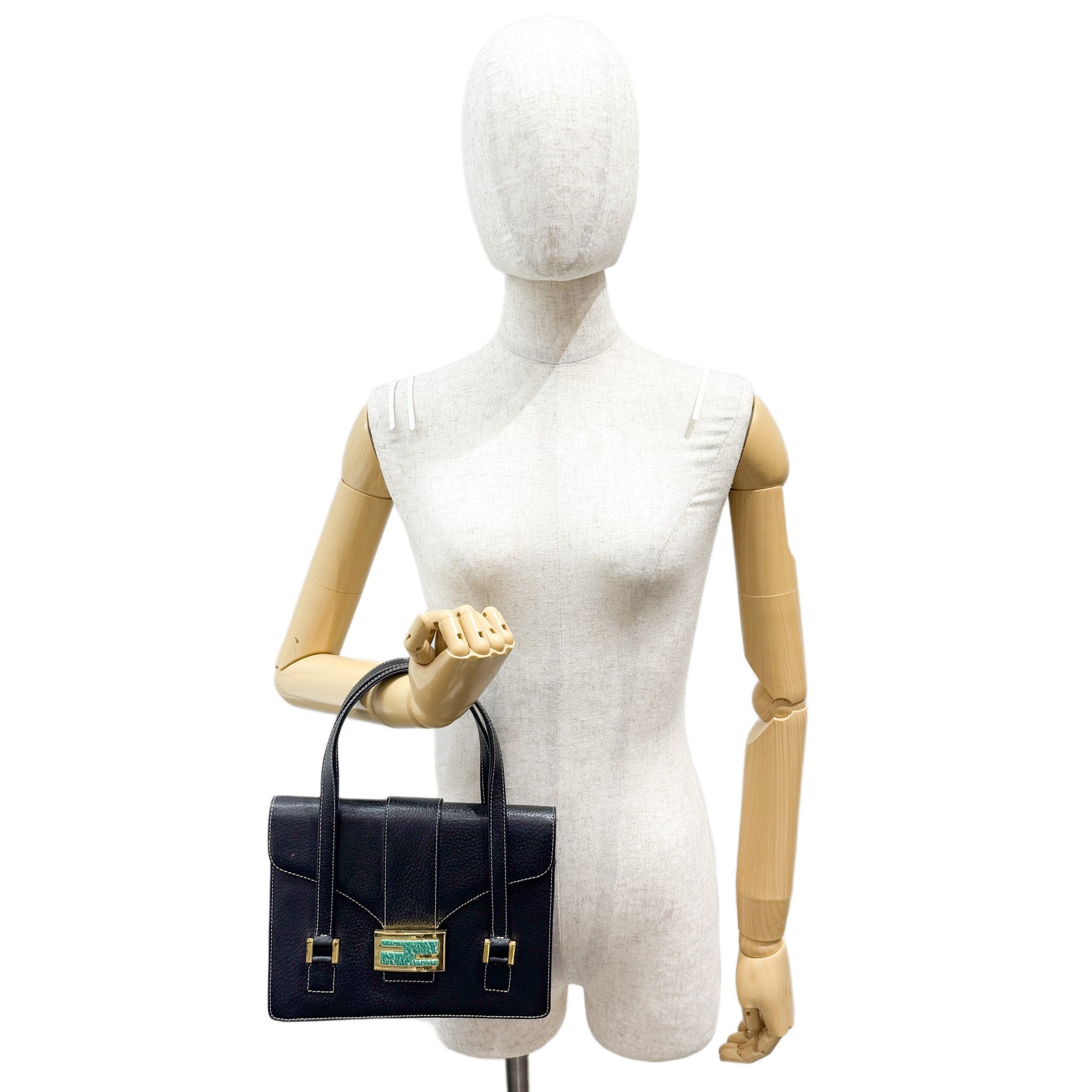 Black Leather Hand bag