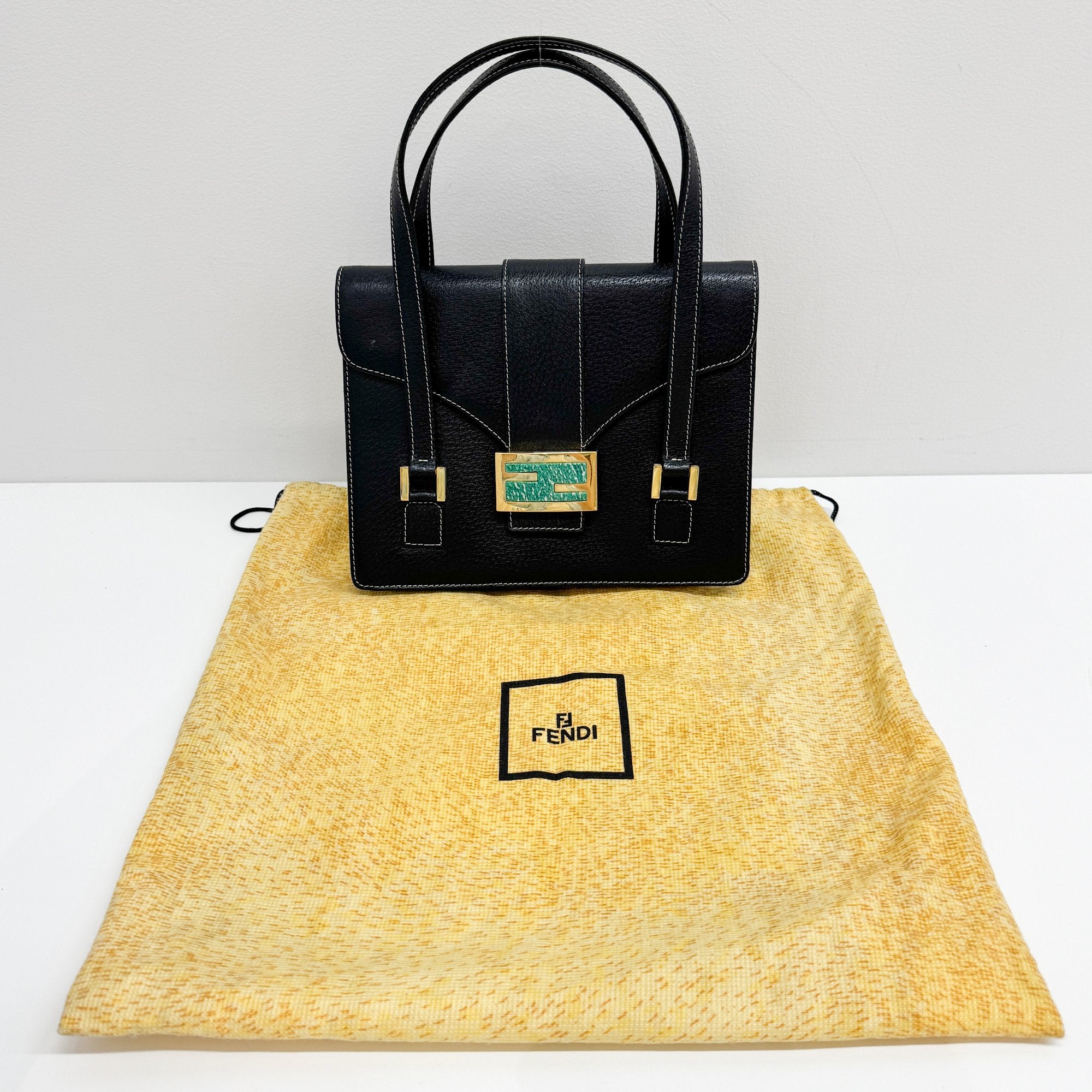 Black Leather Hand bag