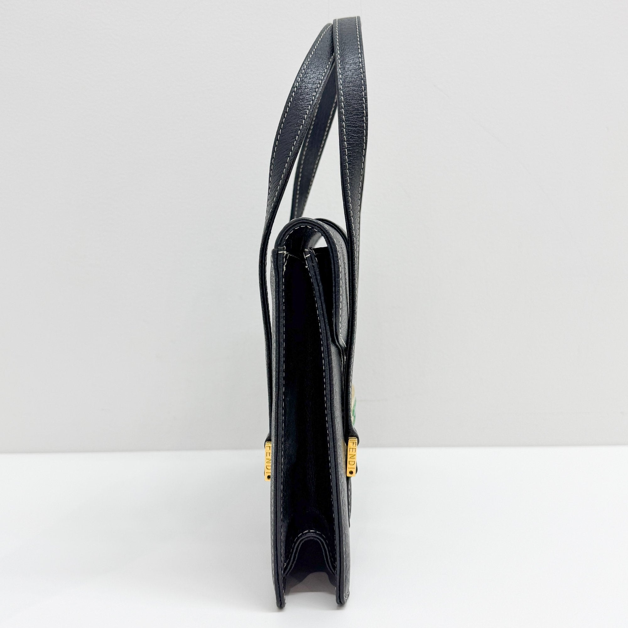 Black Leather Hand bag