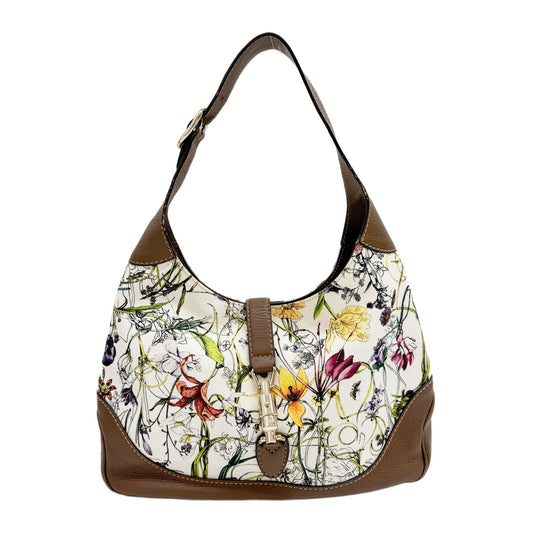 Jackie Multi-Color Floral Canvas Shoulder Bag
