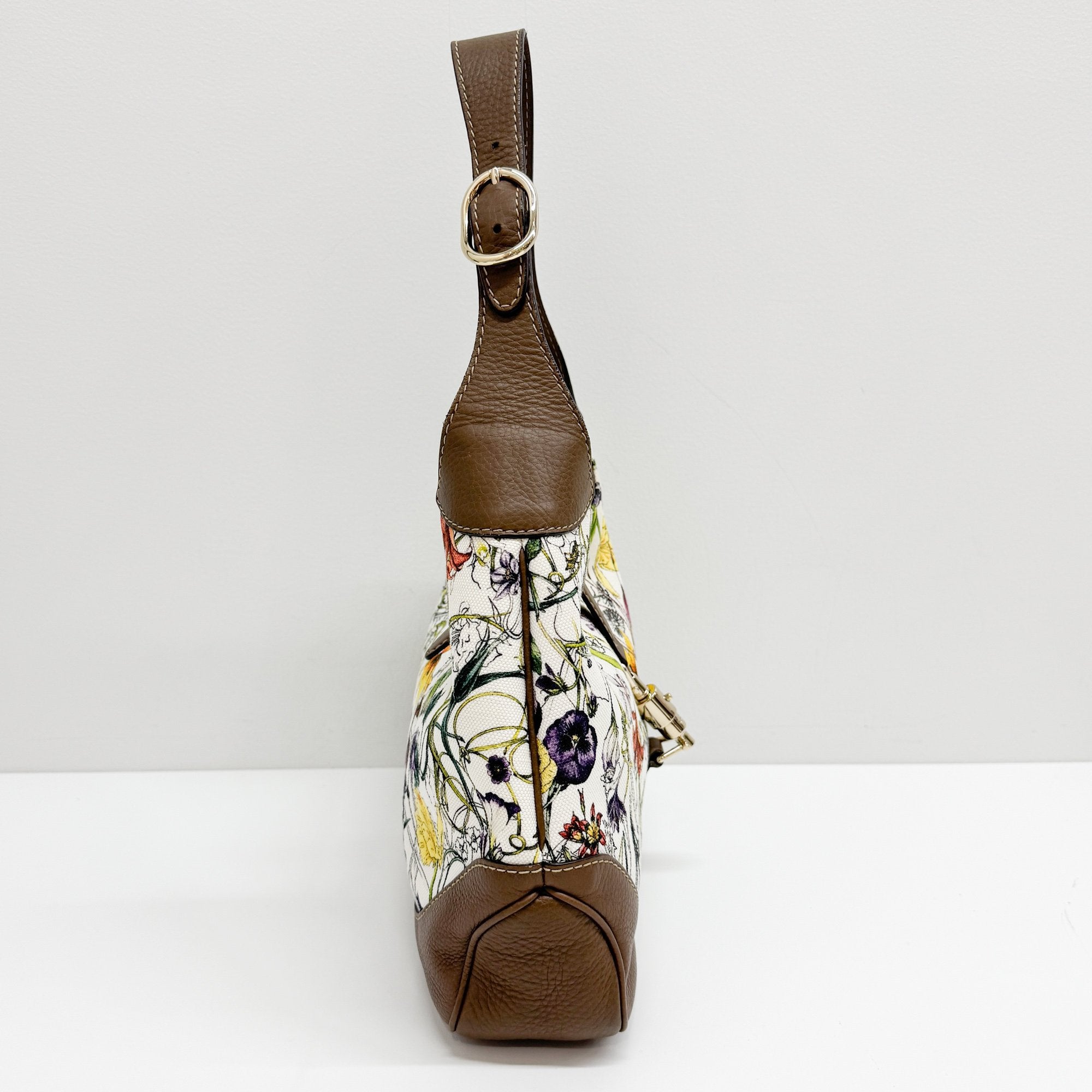 Jackie Multi-Color Floral Canvas Shoulder Bag