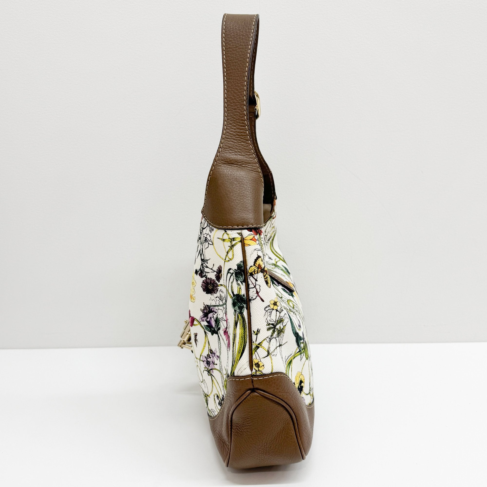 Jackie Multi-Color Floral Canvas Shoulder Bag