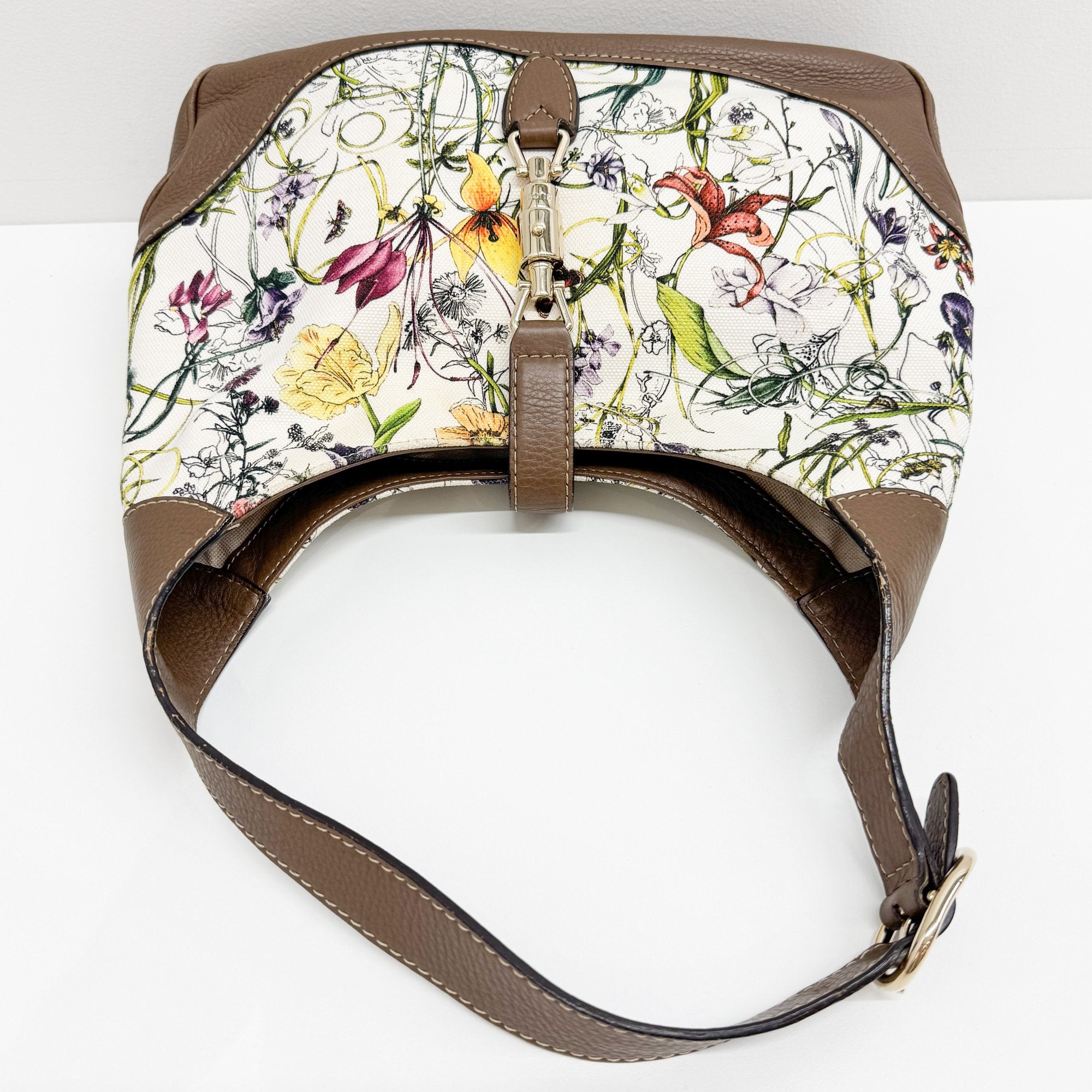 Jackie Multi-Color Floral Canvas Shoulder Bag