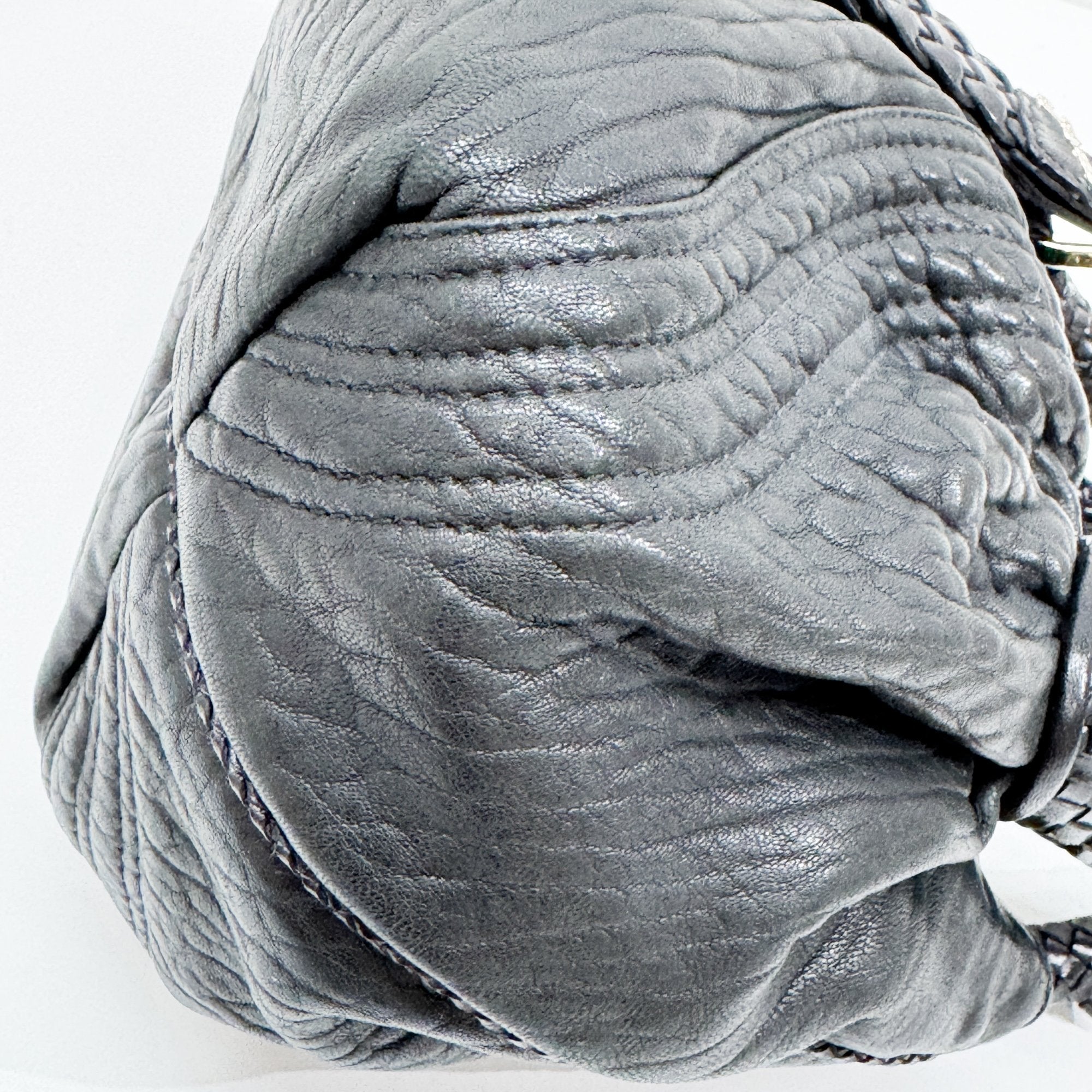 Spy Black Leather Hand Bag