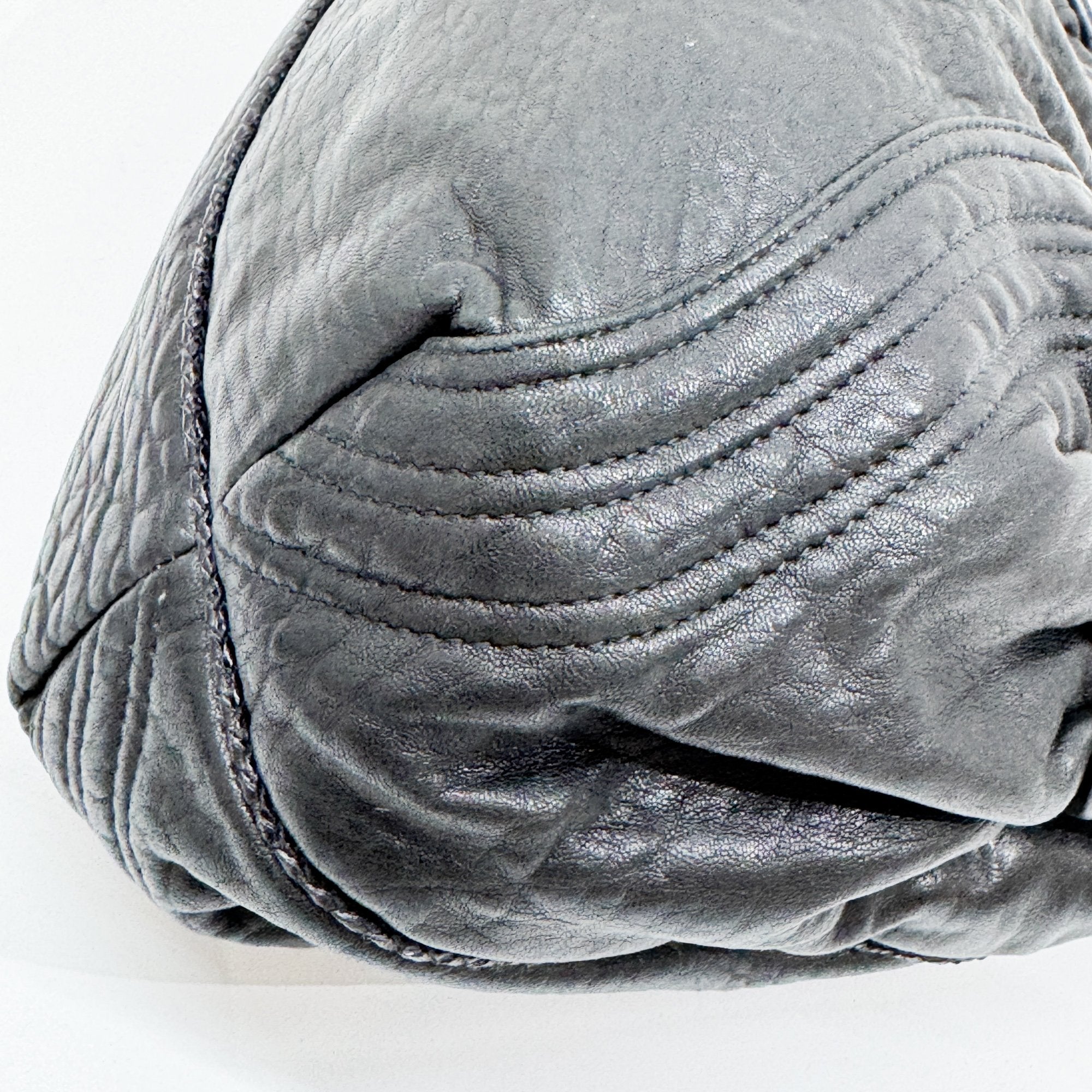 Spy Black Leather Hand Bag