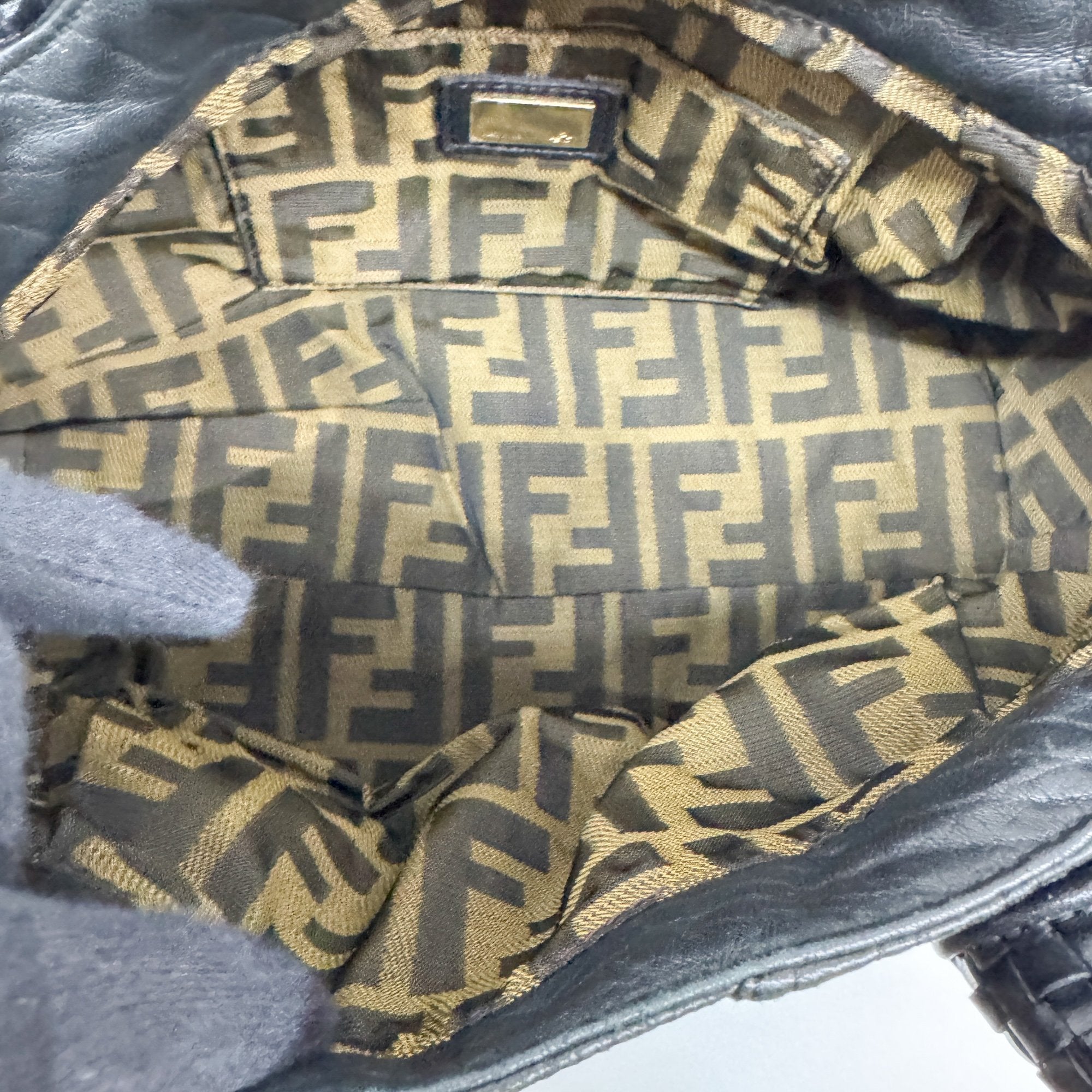 Spy Black Leather Hand Bag