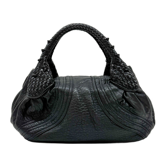 Spy Black Leather Hand Bag