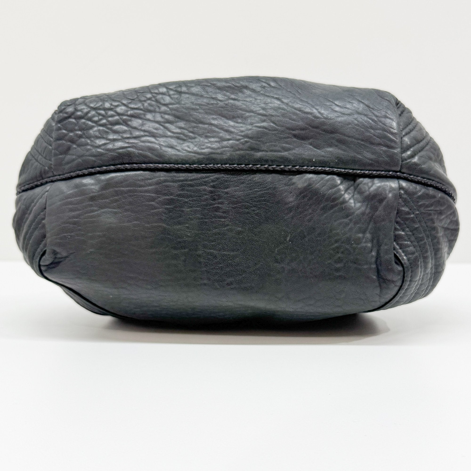 Spy Black Leather Hand Bag