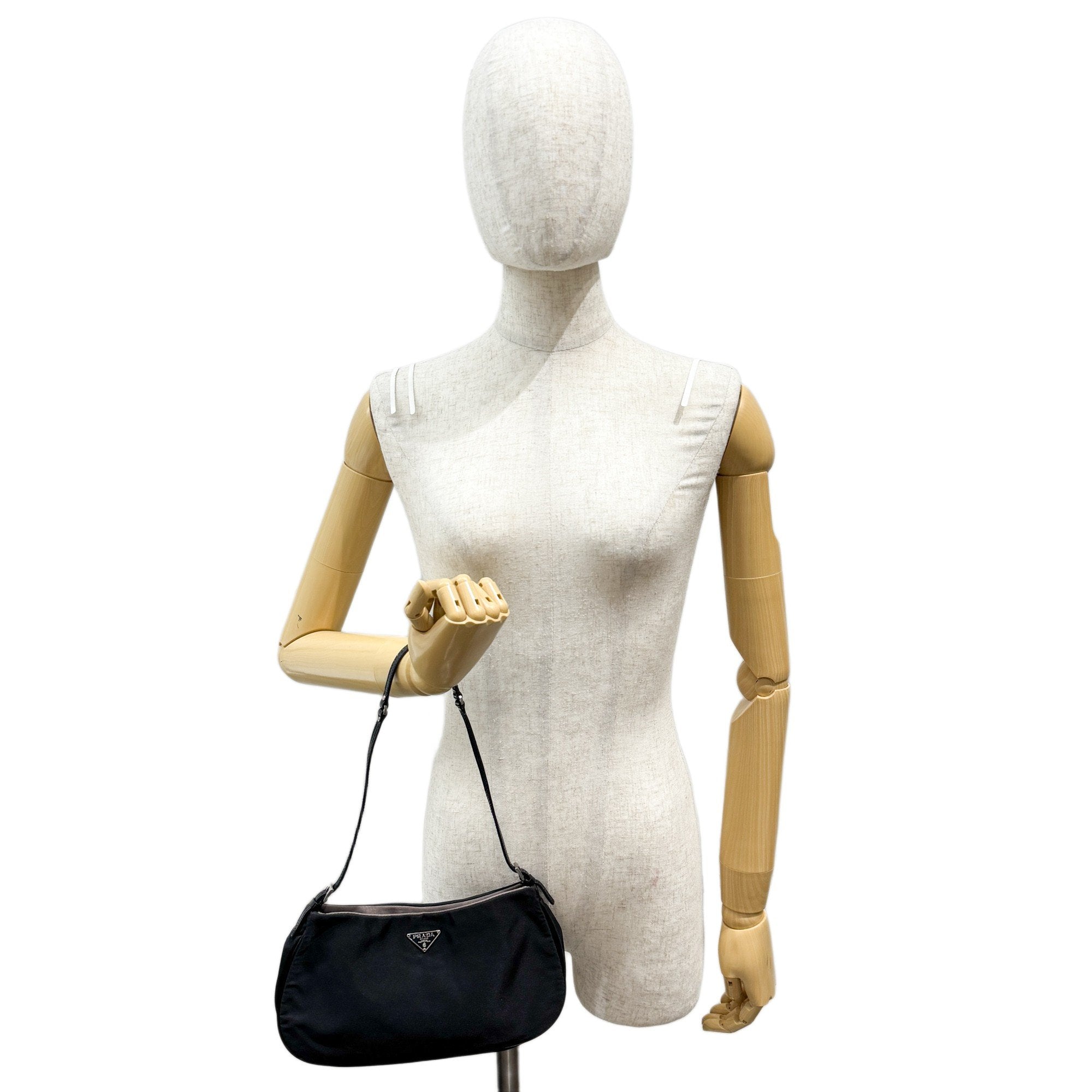 Black Nylon Shoulder Bag