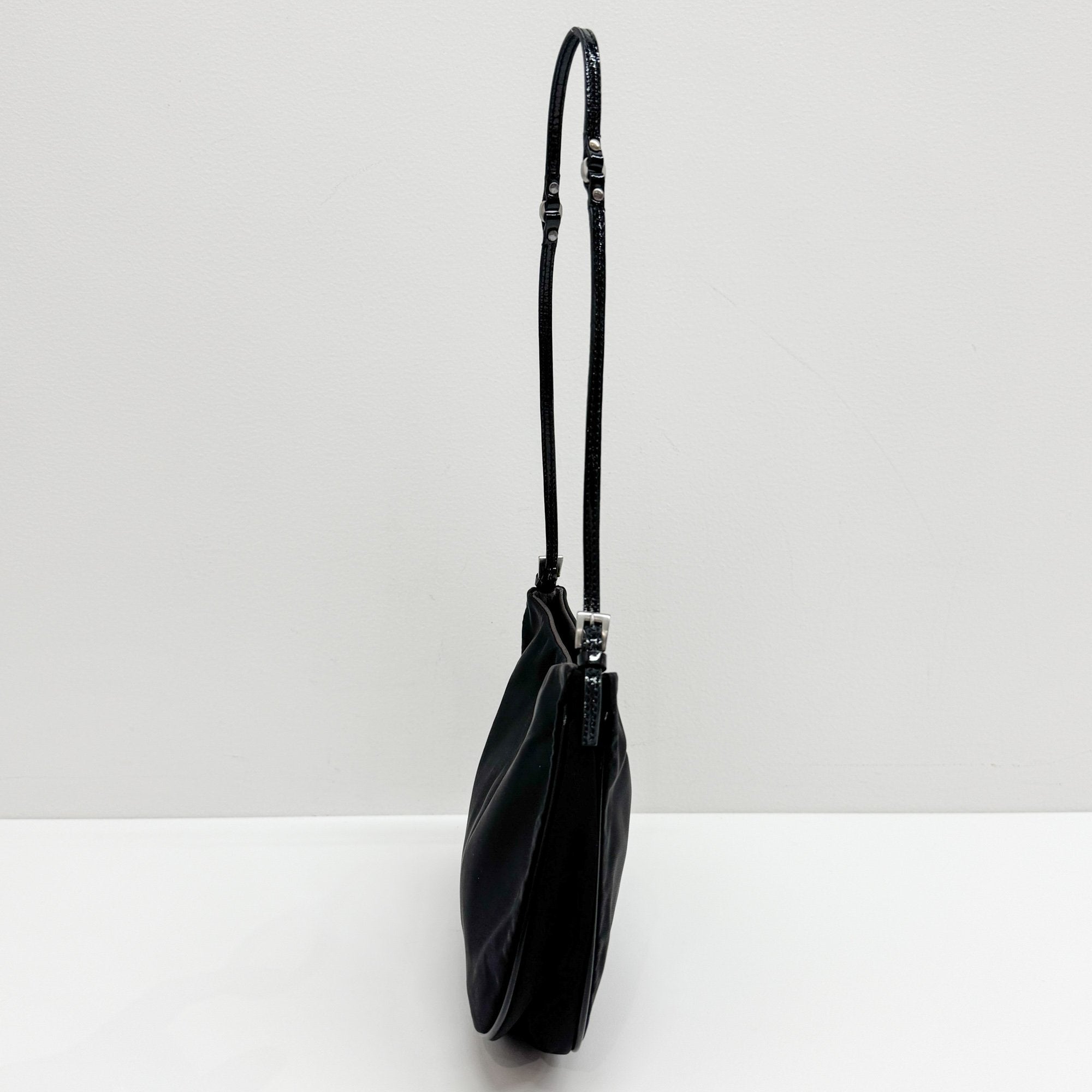 Black Nylon Shoulder Bag