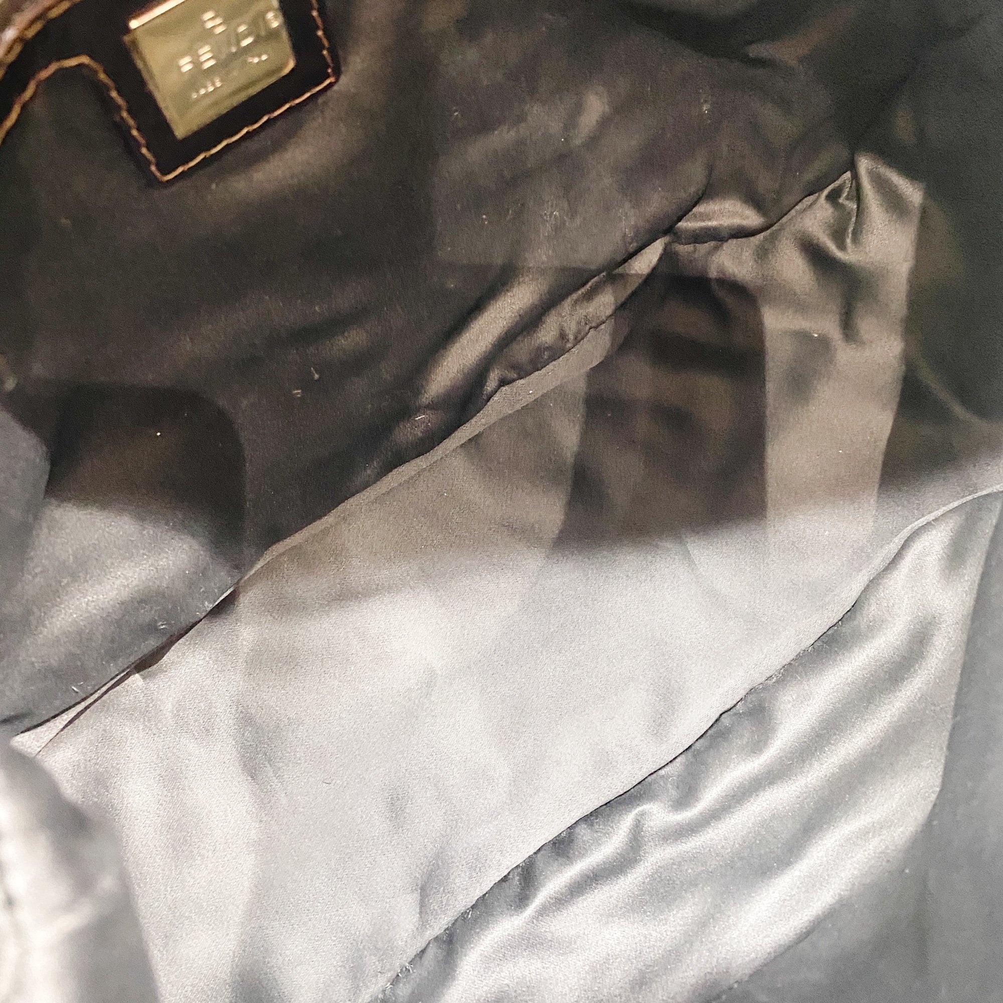 Mamma Baguette Grey Wool Shoulder Bag