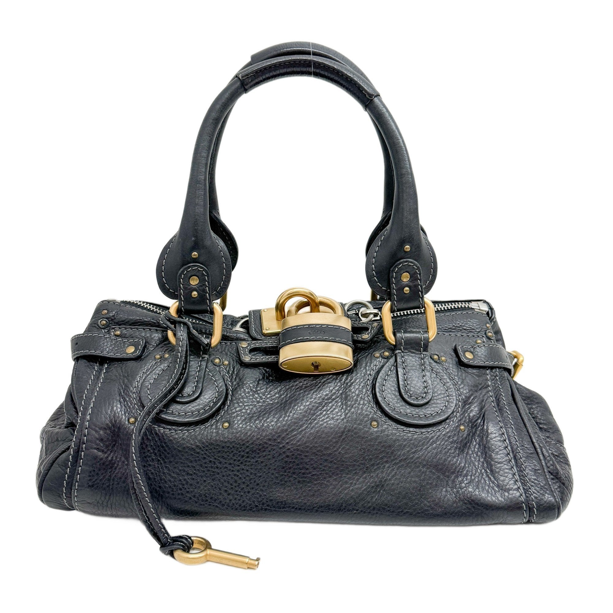 Paddington Black Leather Shoulder Bag
