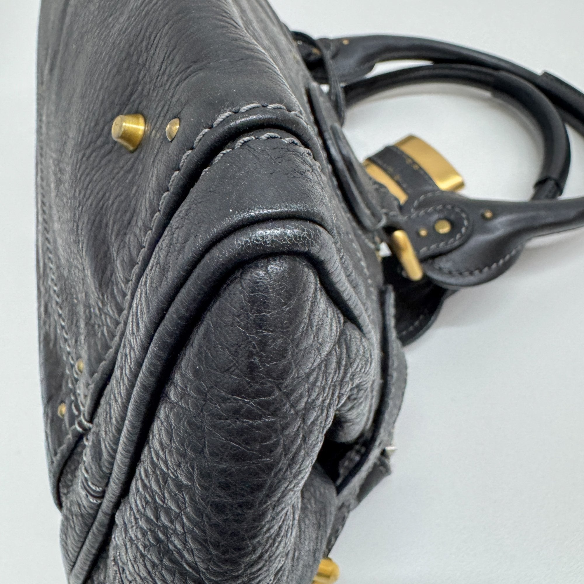 Paddington Black Leather Shoulder Bag