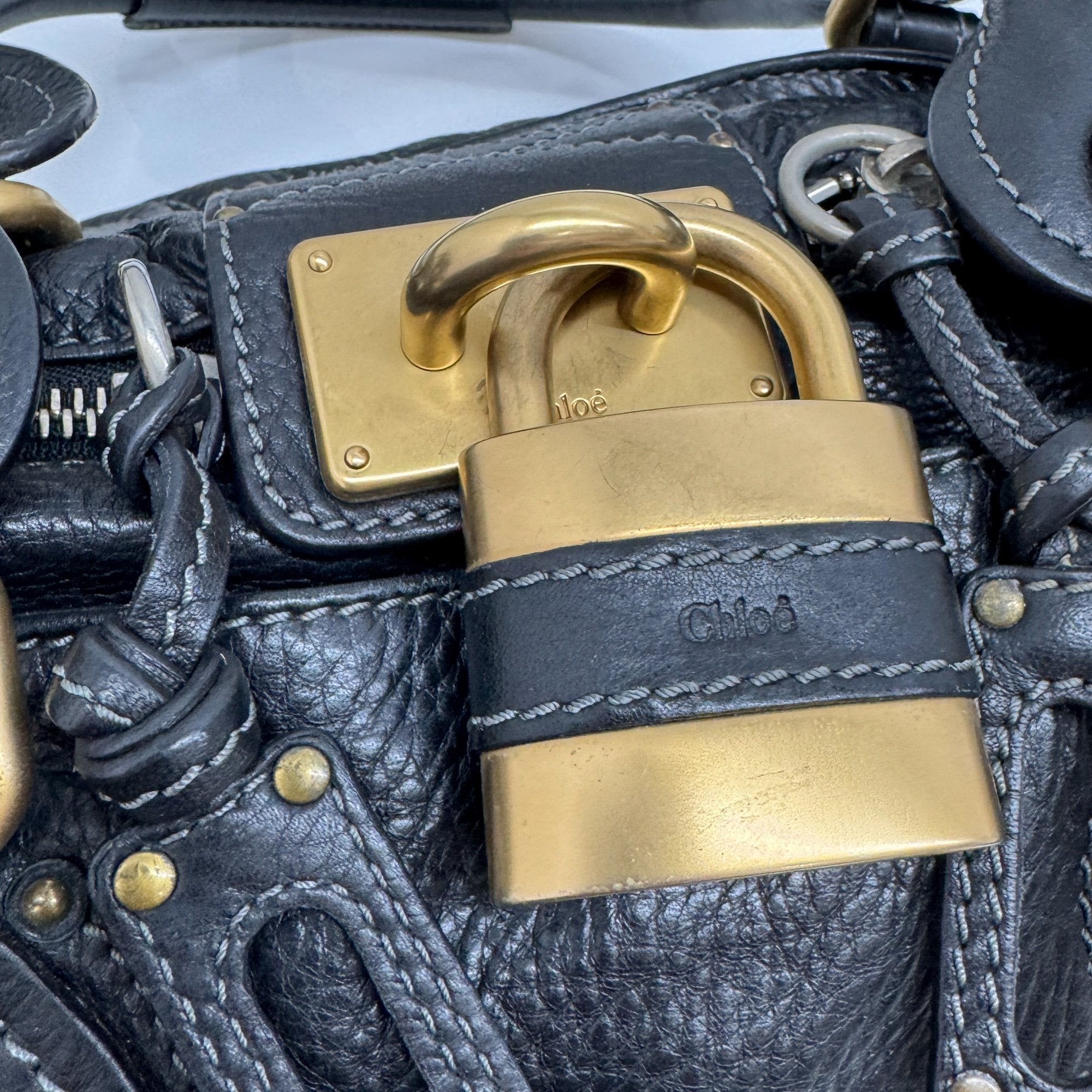 Paddington Black Leather Shoulder Bag