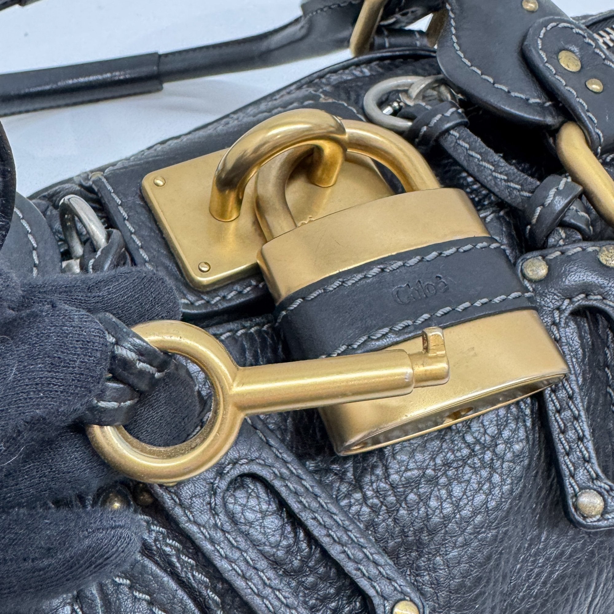 Paddington Black Leather Shoulder Bag