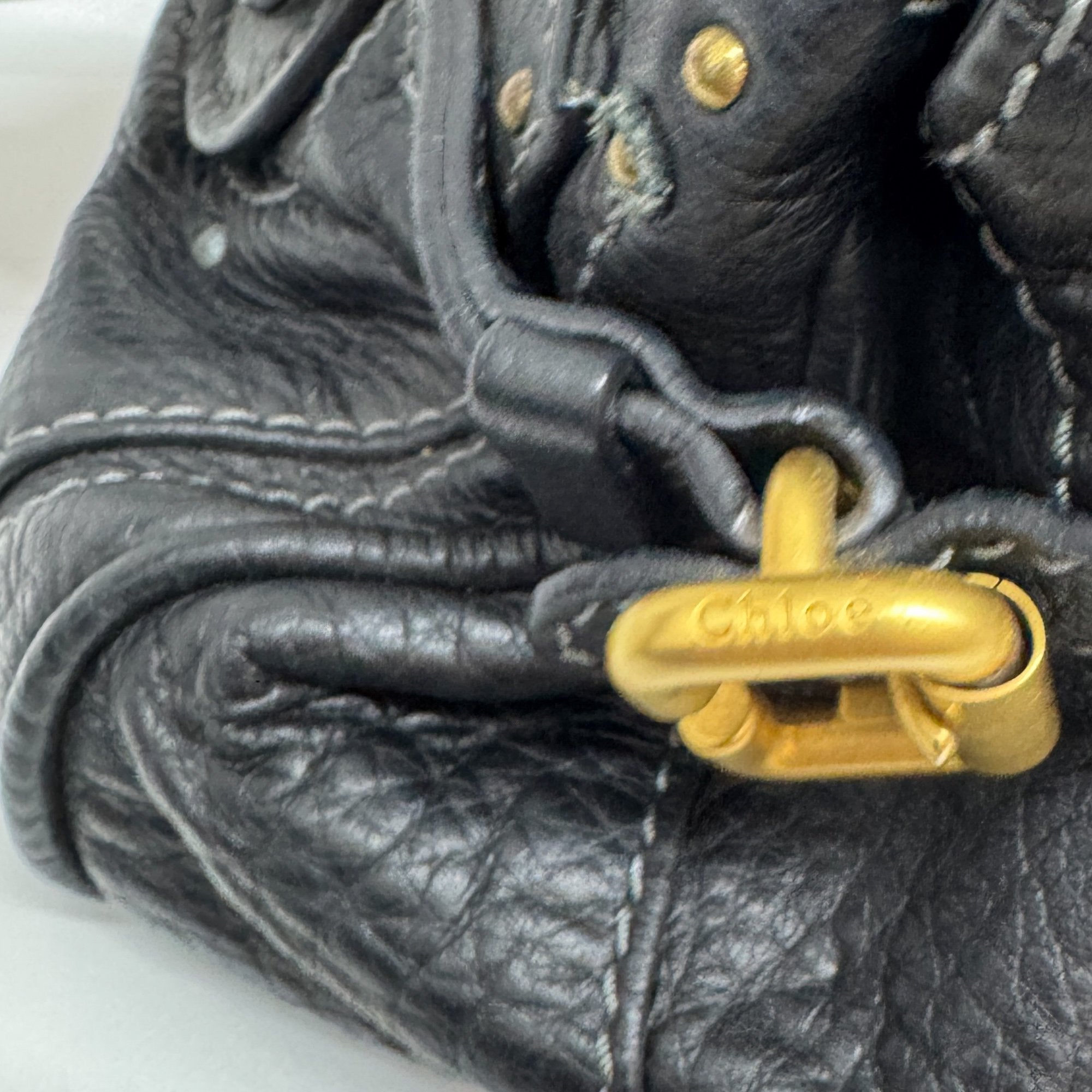 Paddington Black Leather Shoulder Bag