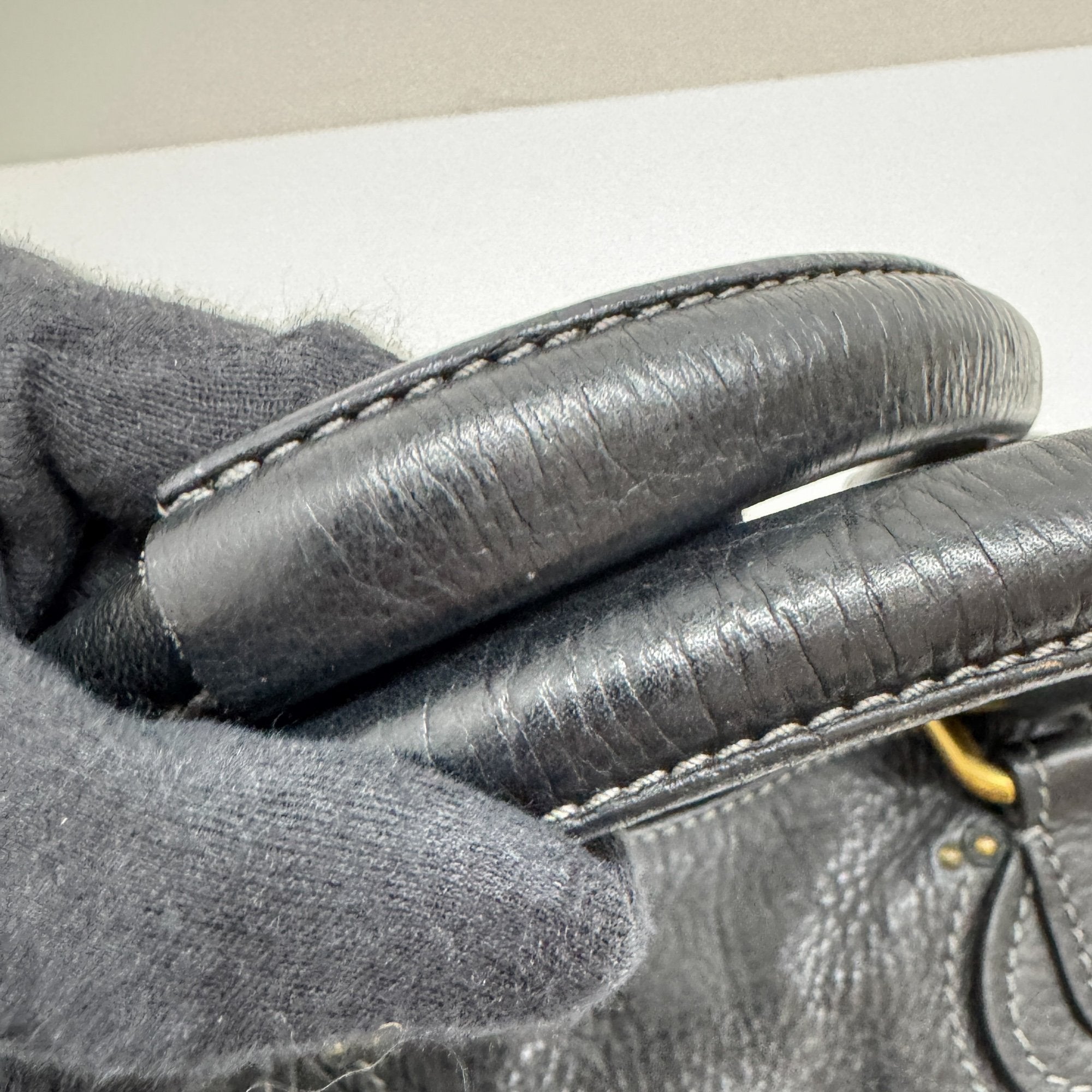 Paddington Black Leather Shoulder Bag