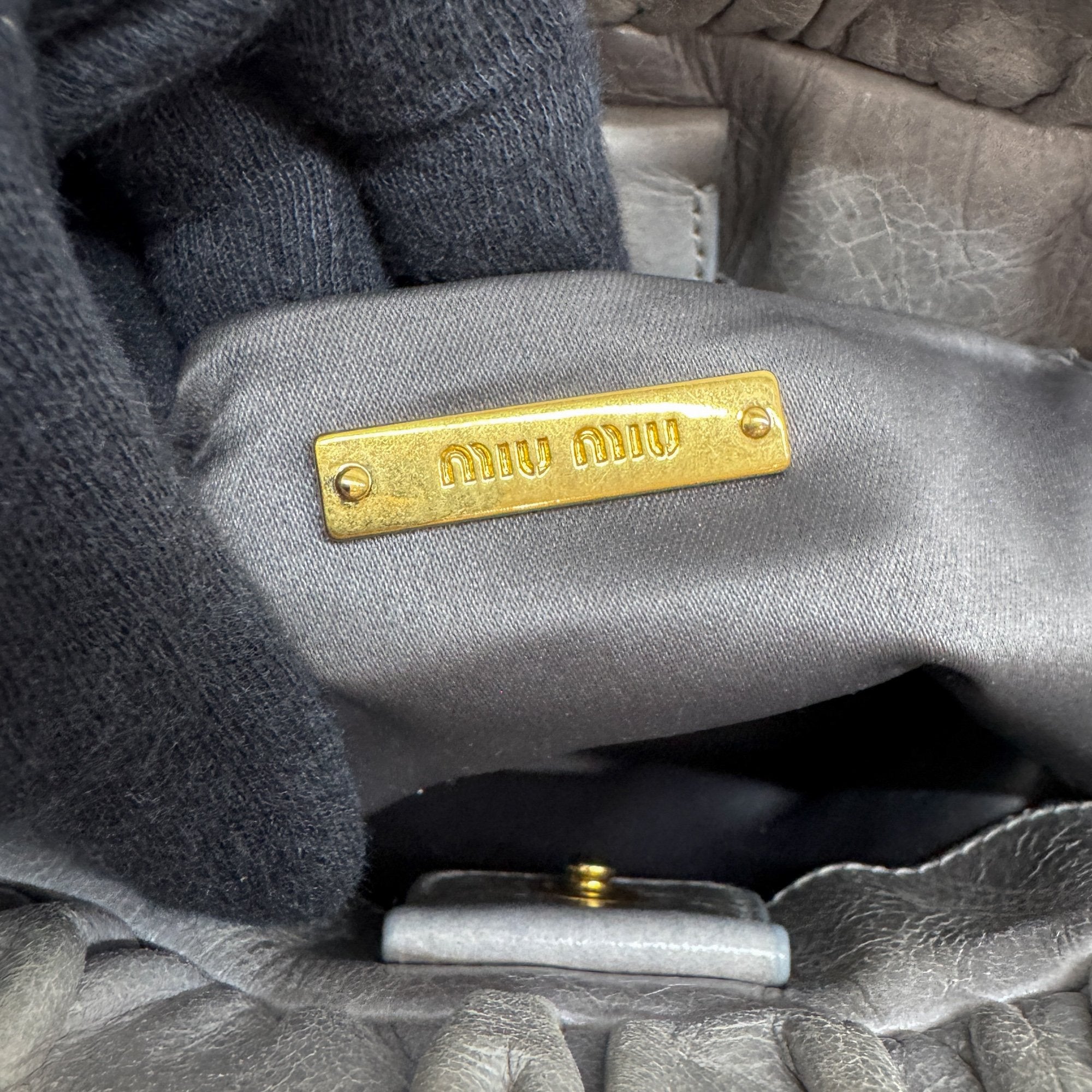 Mini Vitello Sage Green Leather Two Way Bag