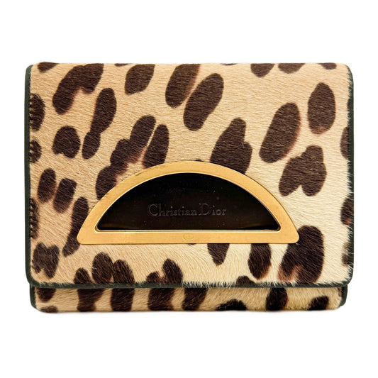 Malice Pearl Cheetah Pony Hair Address Book