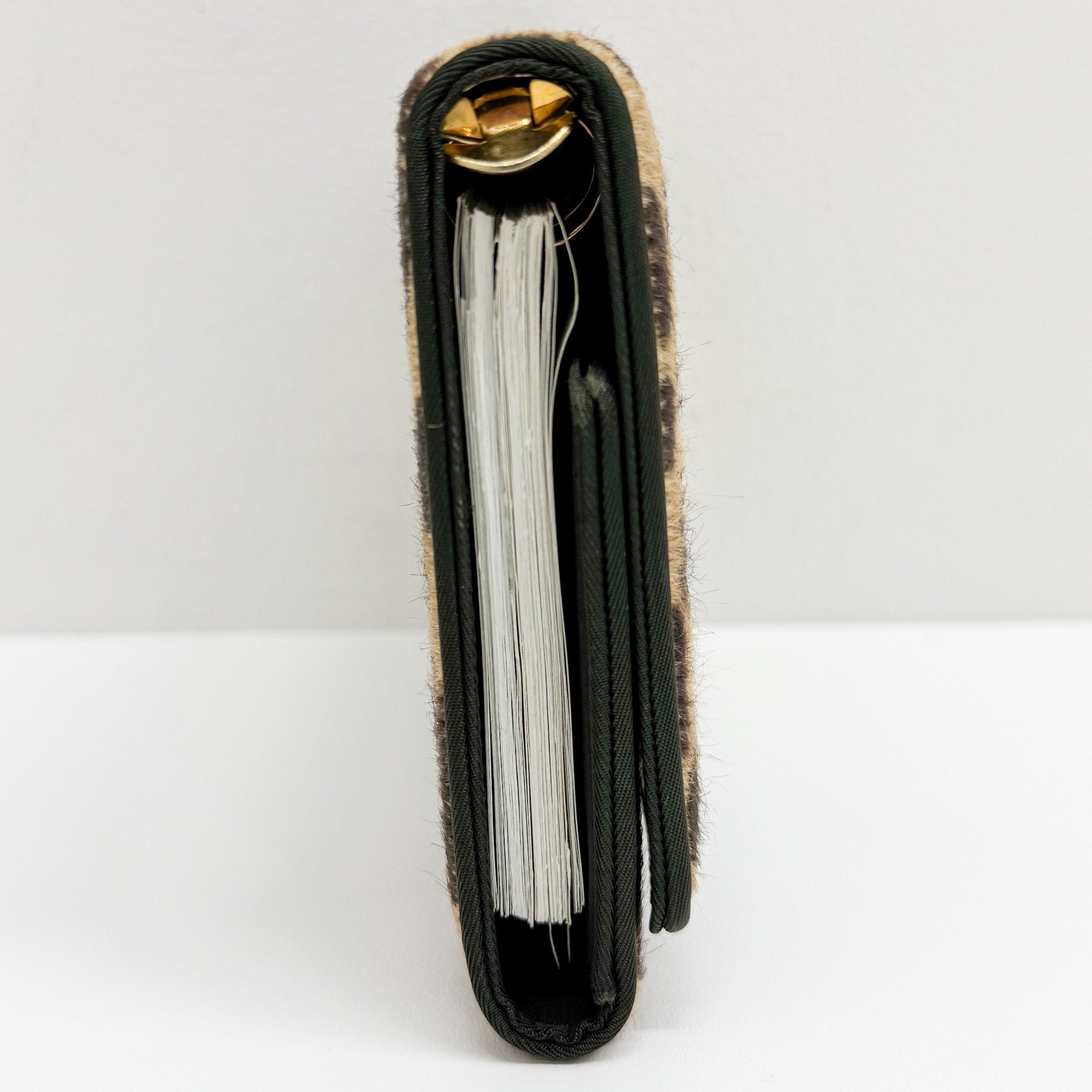 Malice Pearl Cheetah Pony Hair Address Book