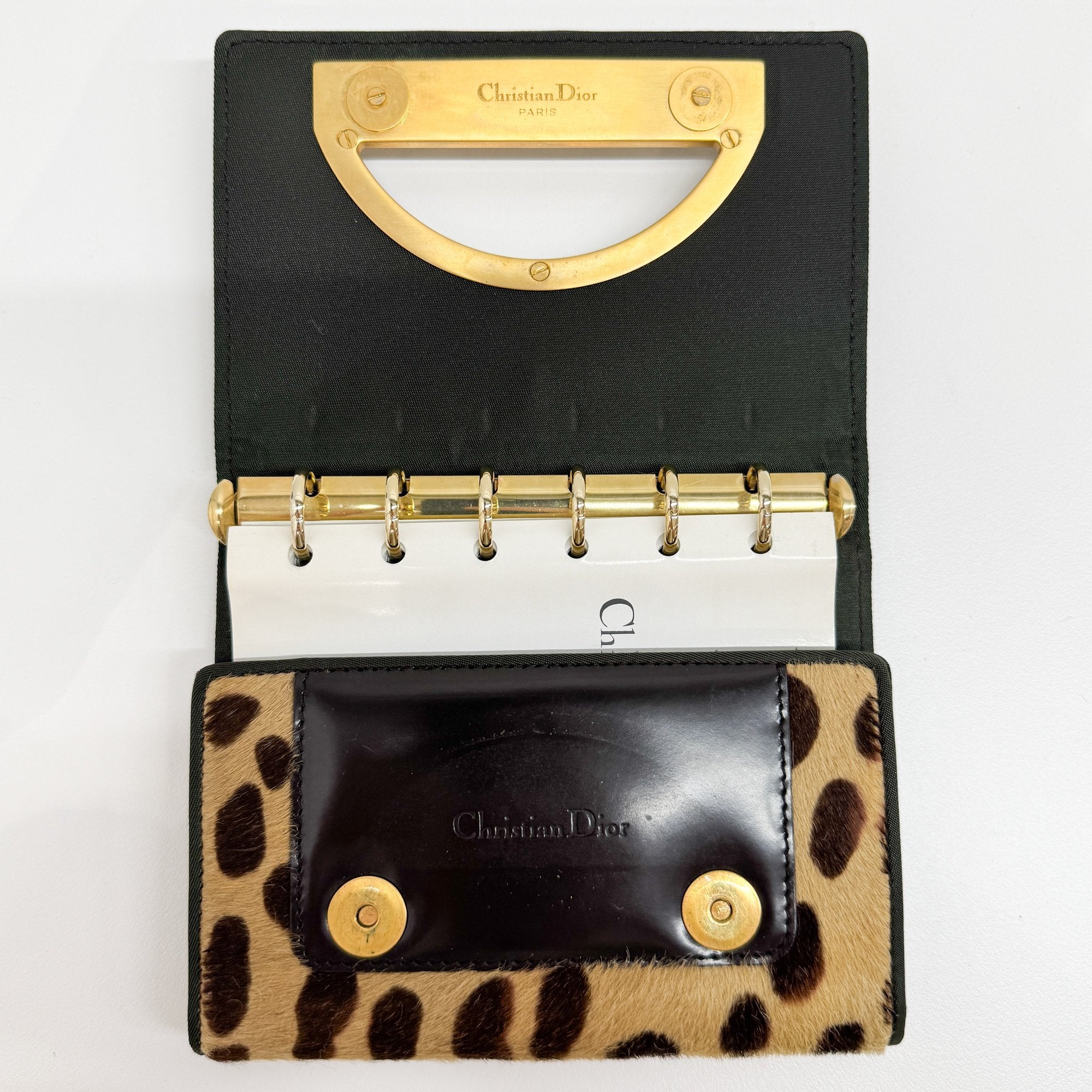 Malice Pearl Cheetah Pony Hair Address Book