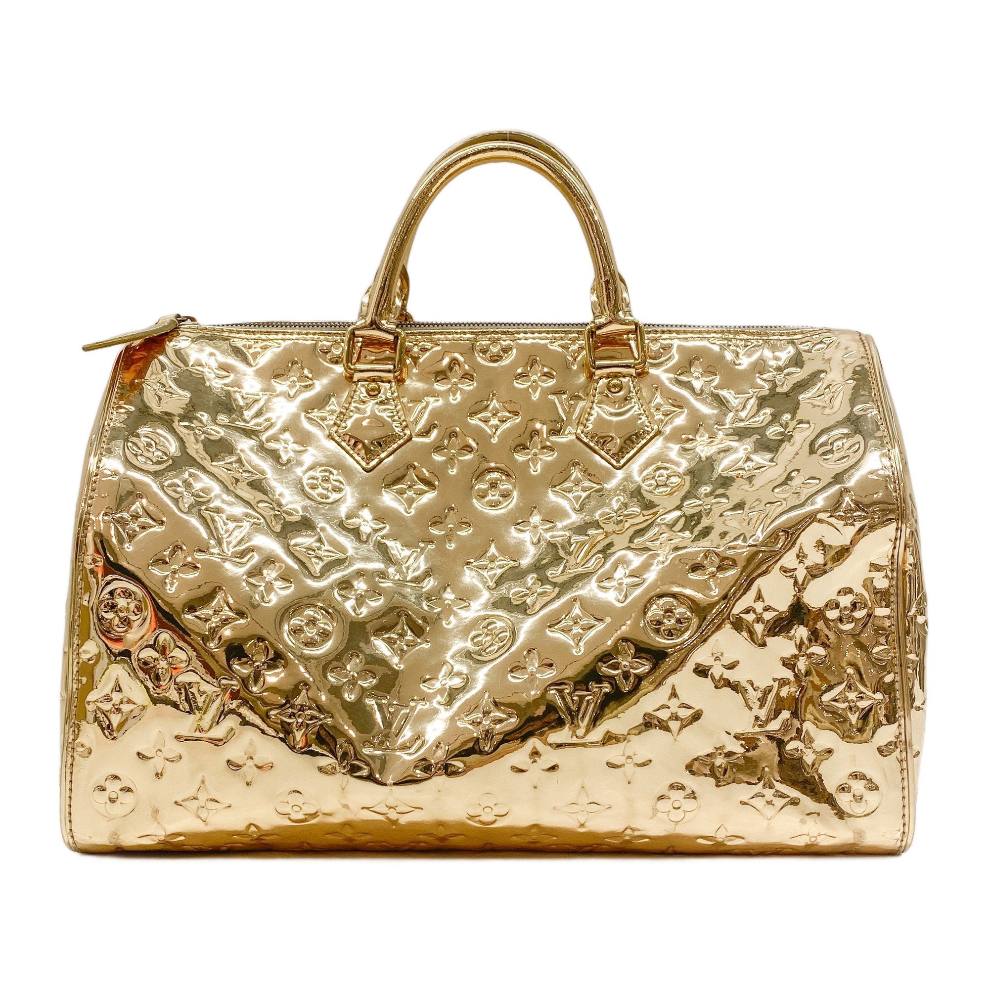 Miroir Speedy 35 Gold Monogram Canvas Hand Bag