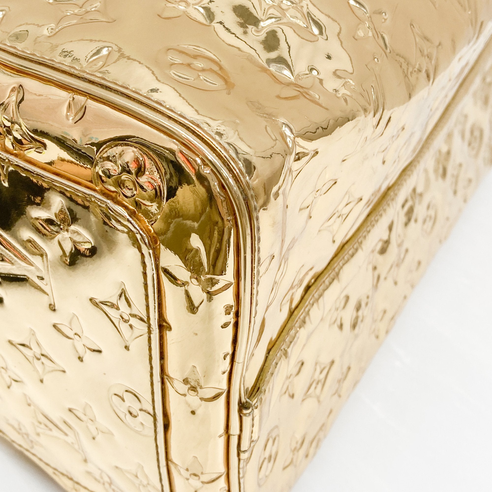 Miroir Speedy 35 Gold Monogram Canvas Hand Bag