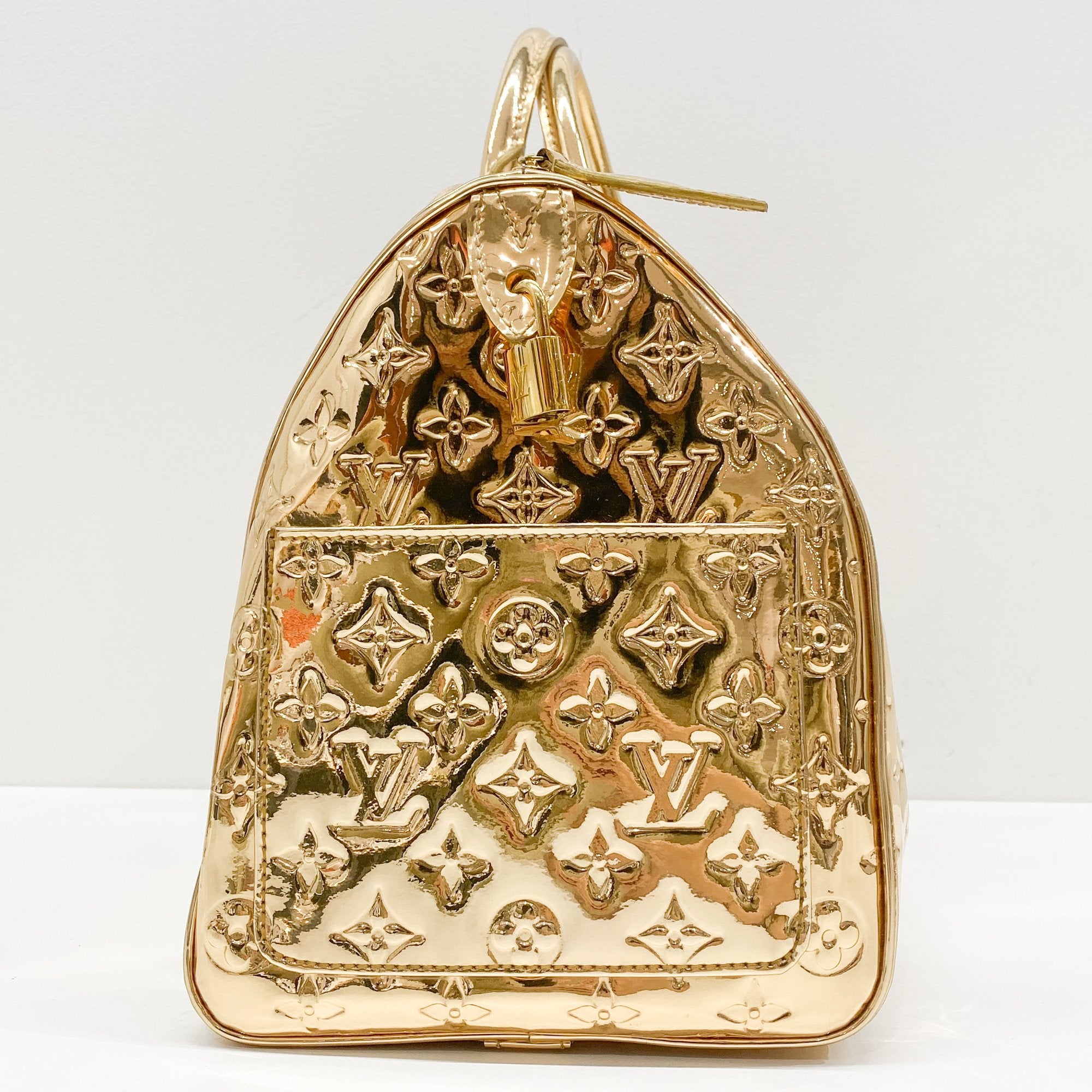 Miroir Speedy 35 Gold Monogram Canvas Hand Bag