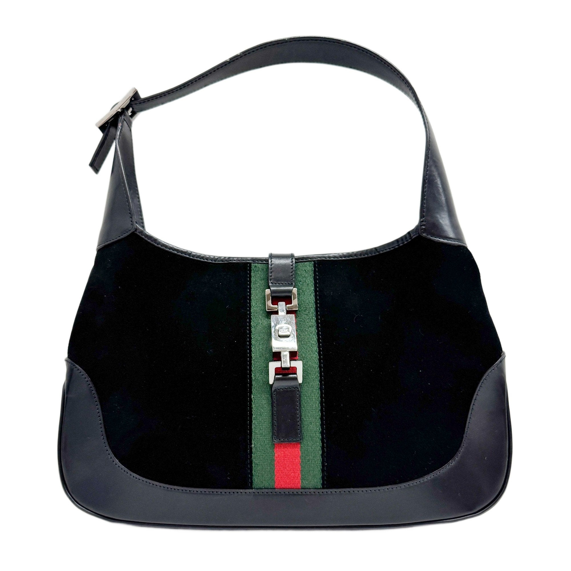 Jackie Black Suede Shoulder Bag