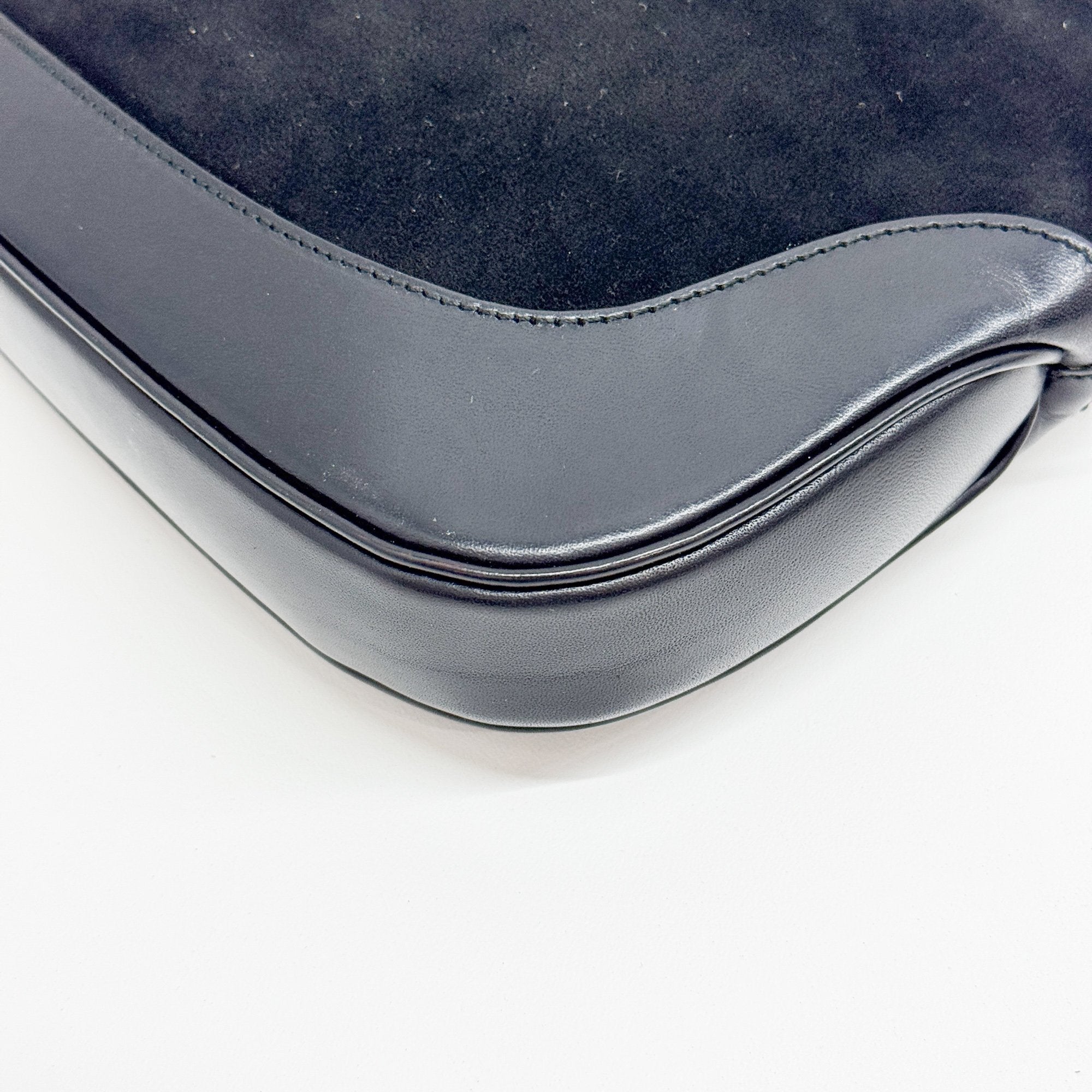 Jackie Black Suede Shoulder Bag