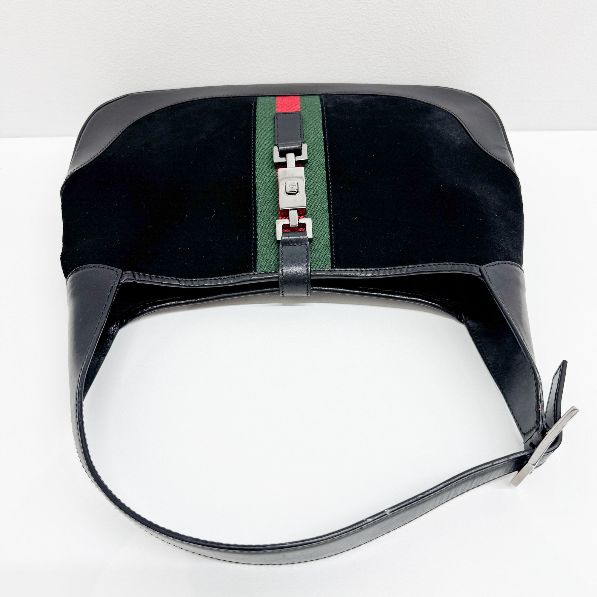 Jackie Black Suede Shoulder Bag