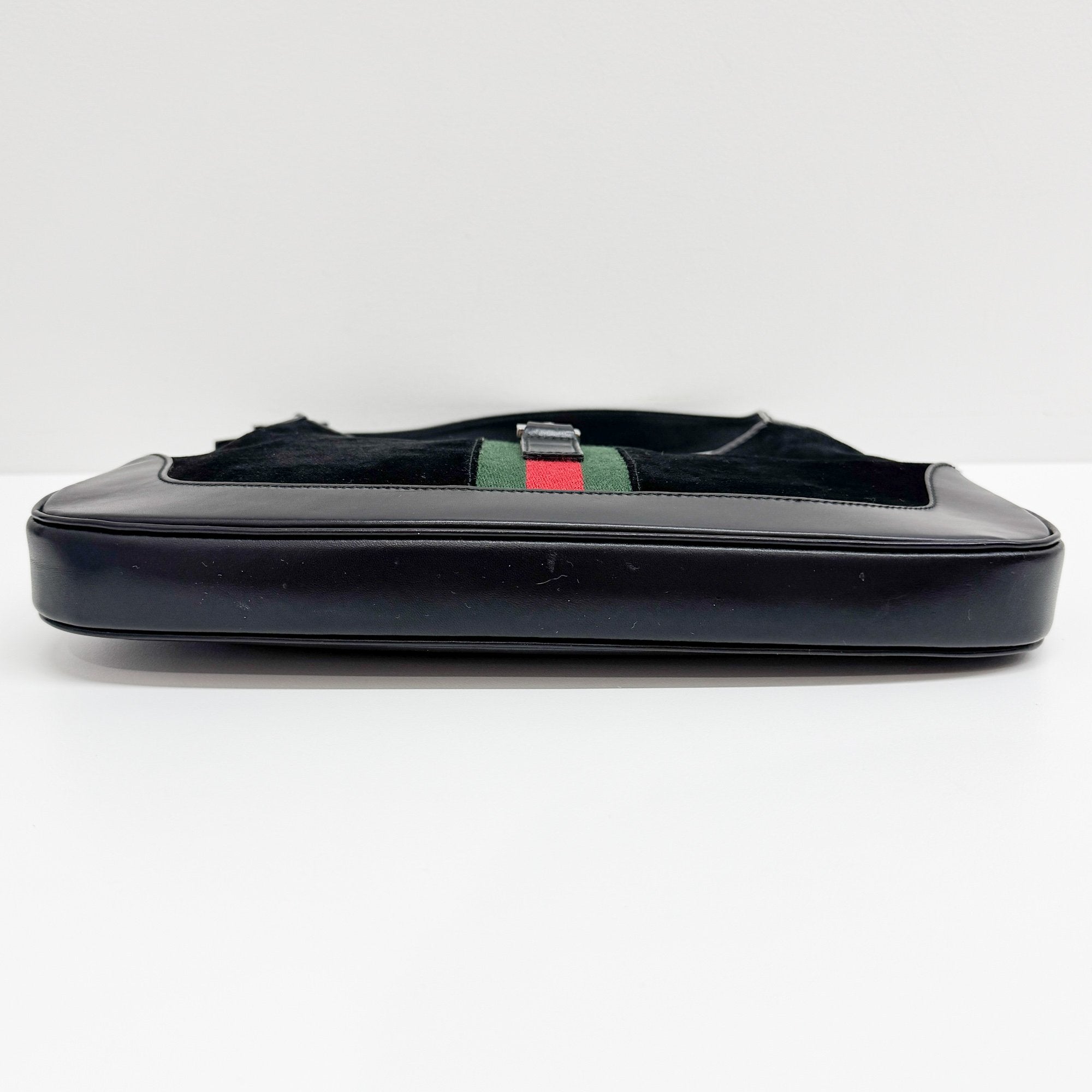 Jackie Black Suede Shoulder Bag