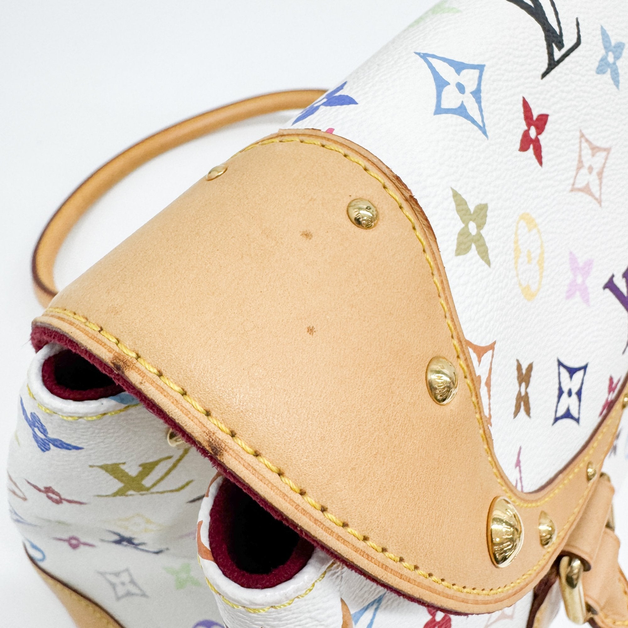 Beverly MM White Monogram Coated Canvas Hand Bag