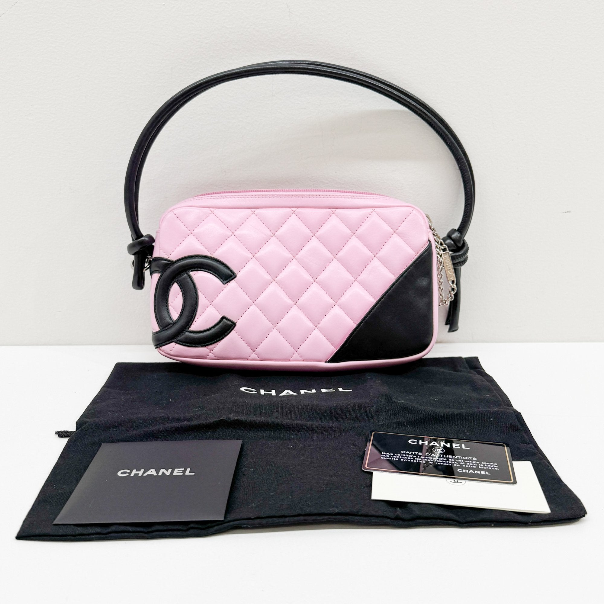 Cambon Pink Leather Shoulder Bag