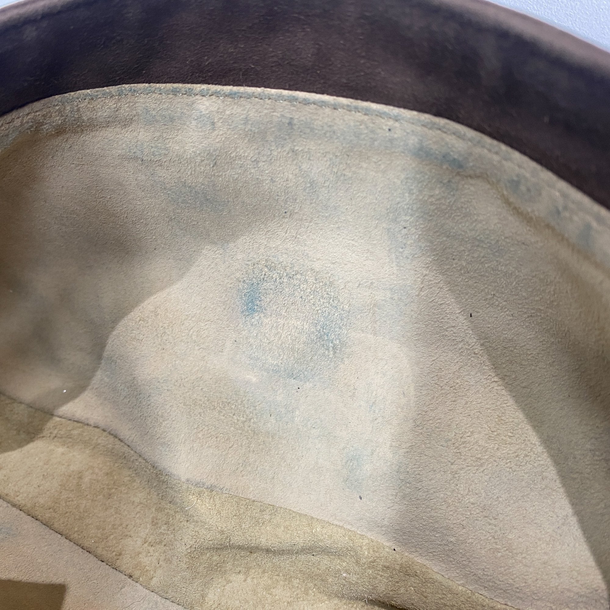 Baguette Embroidery Brown Suede Shoulder Bag