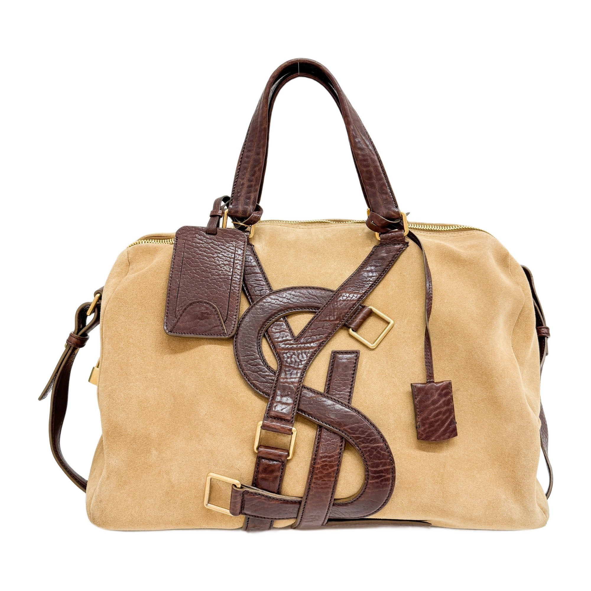 Rive Gauche Brown Suede Travel Bag