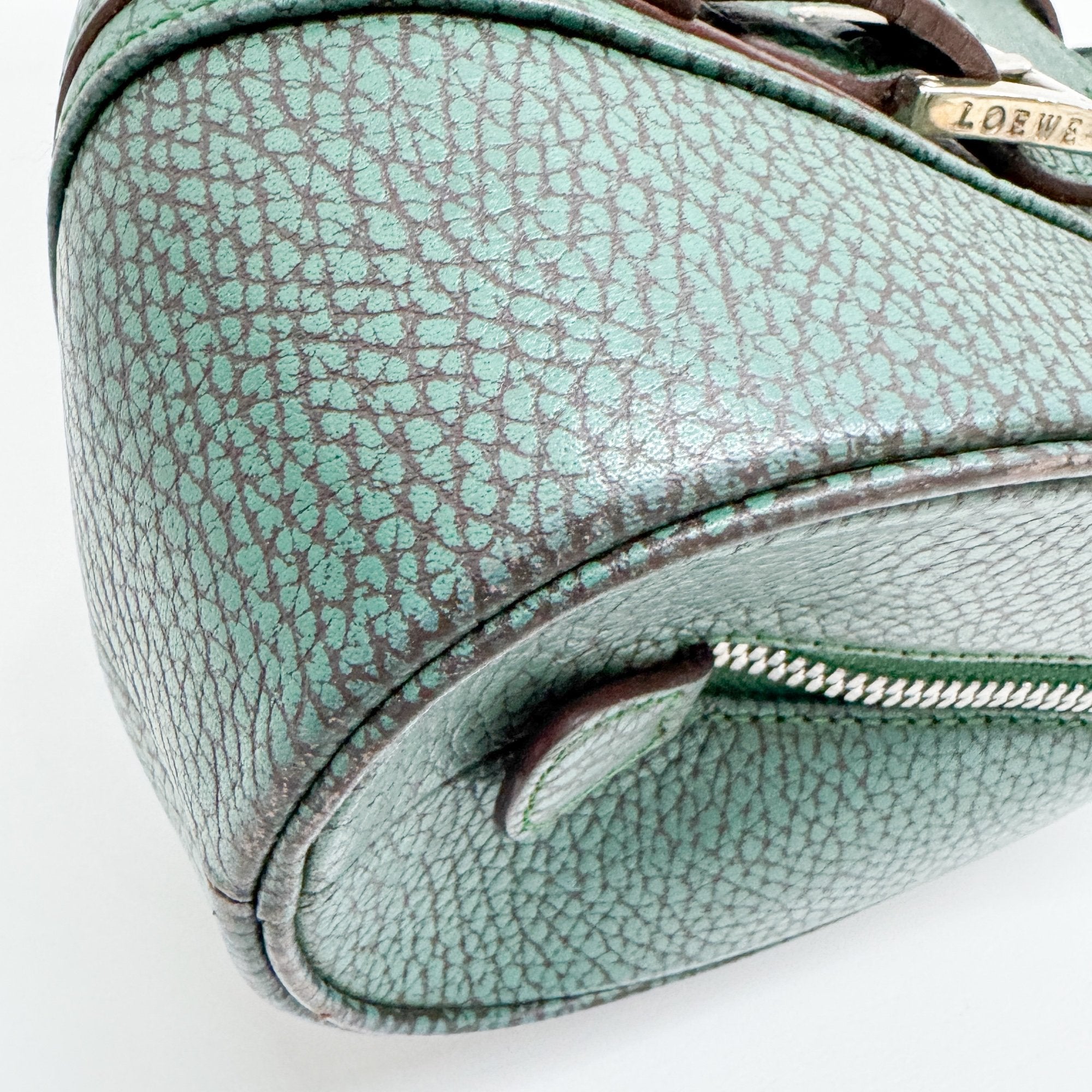 Senda Green Leather Hand Bag