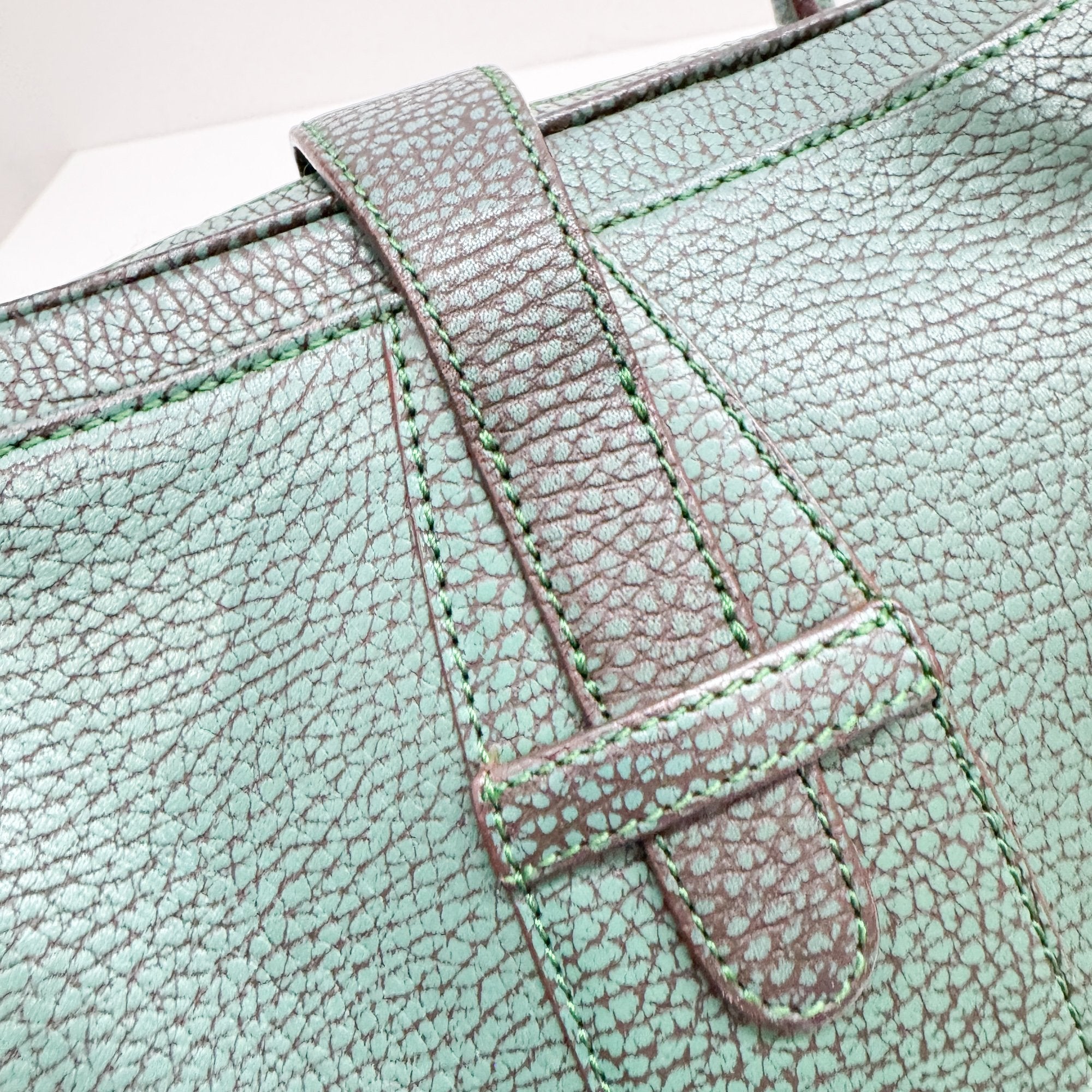 Senda Green Leather Hand Bag