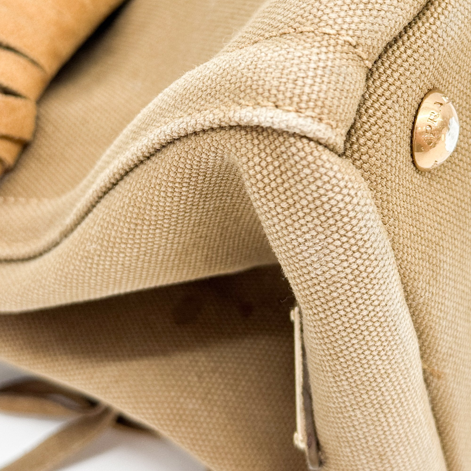 Canapa Eyelet Studs Fringe Brown Cotton Hand Bag